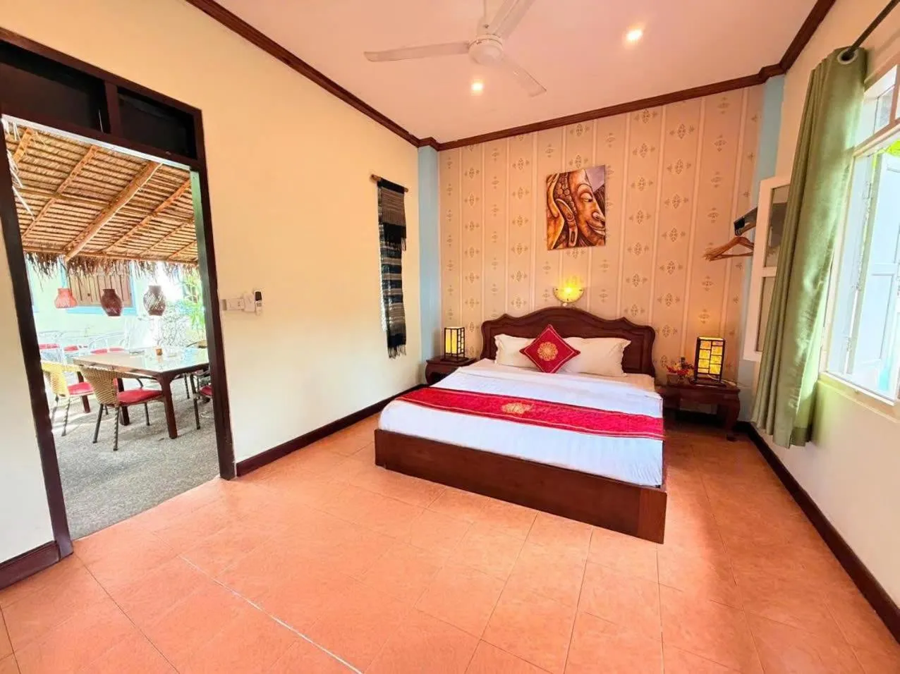 Bed in Luang Prabang Manichan Villa