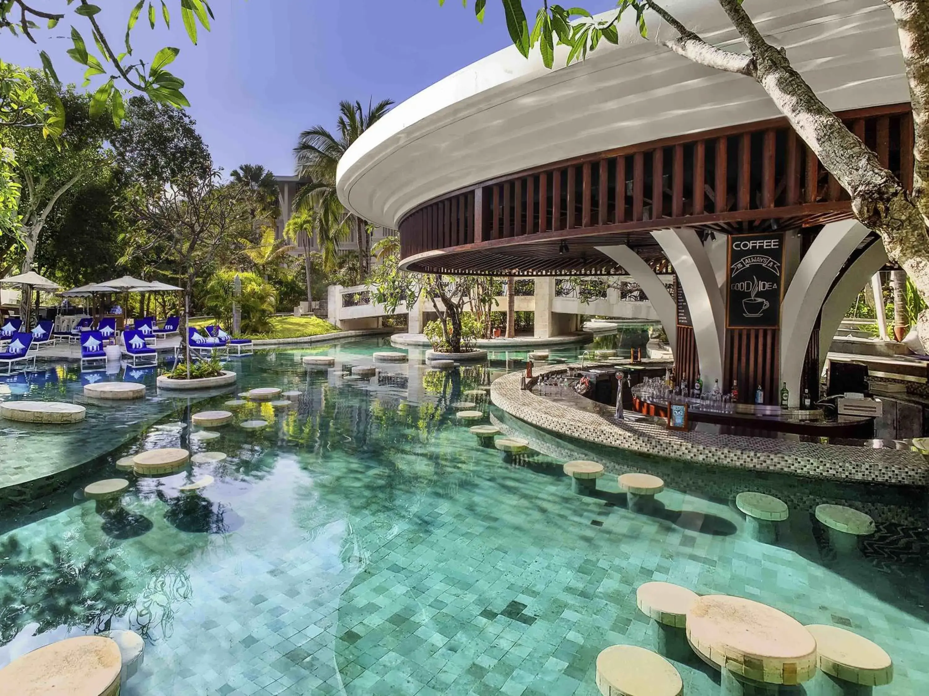 Pool view in Sofitel Bali Nusa Dua Beach Resort Pool view in Sofitel Bali Nusa Dua Beach Resort