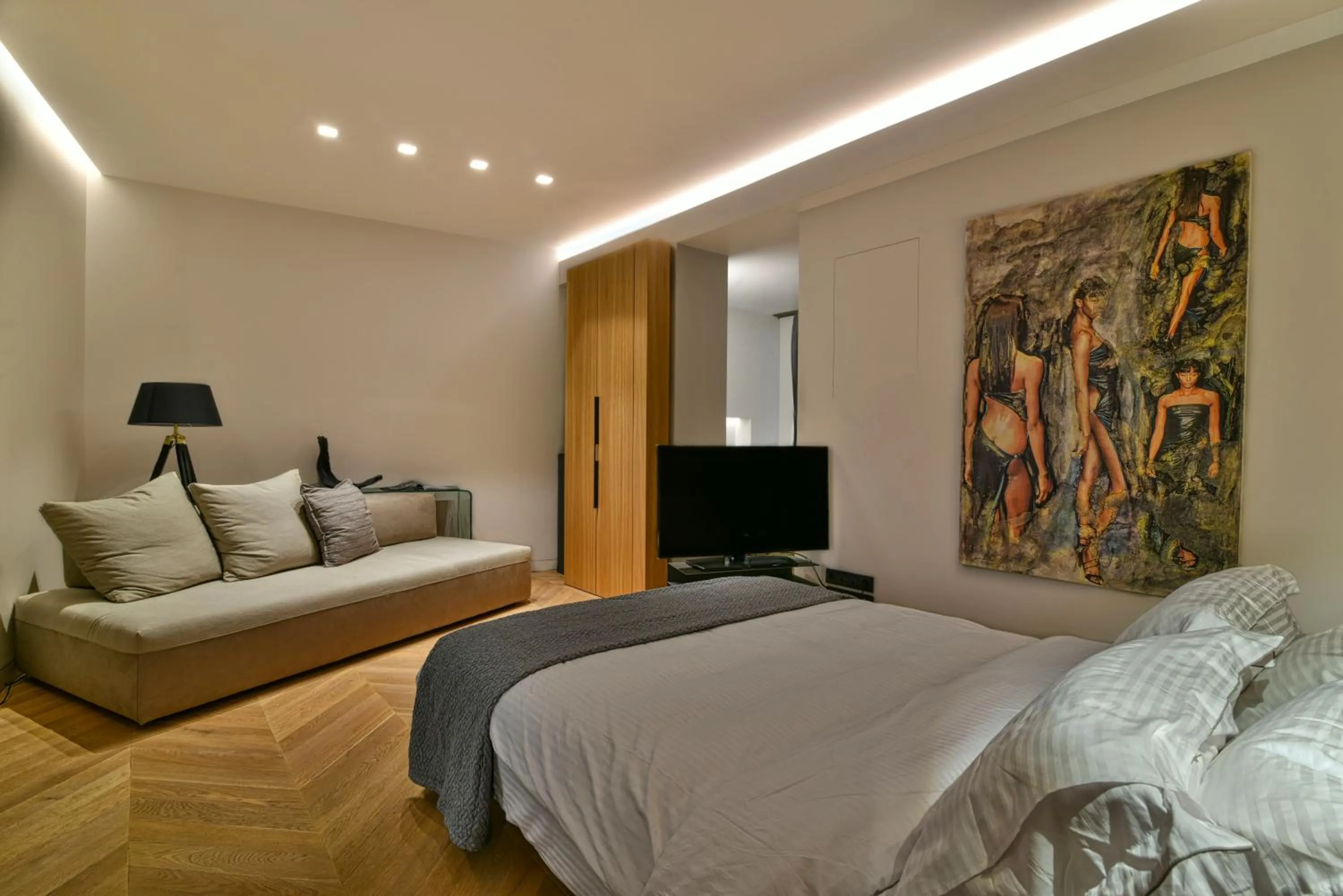 Bed in Athens Dom Hotel