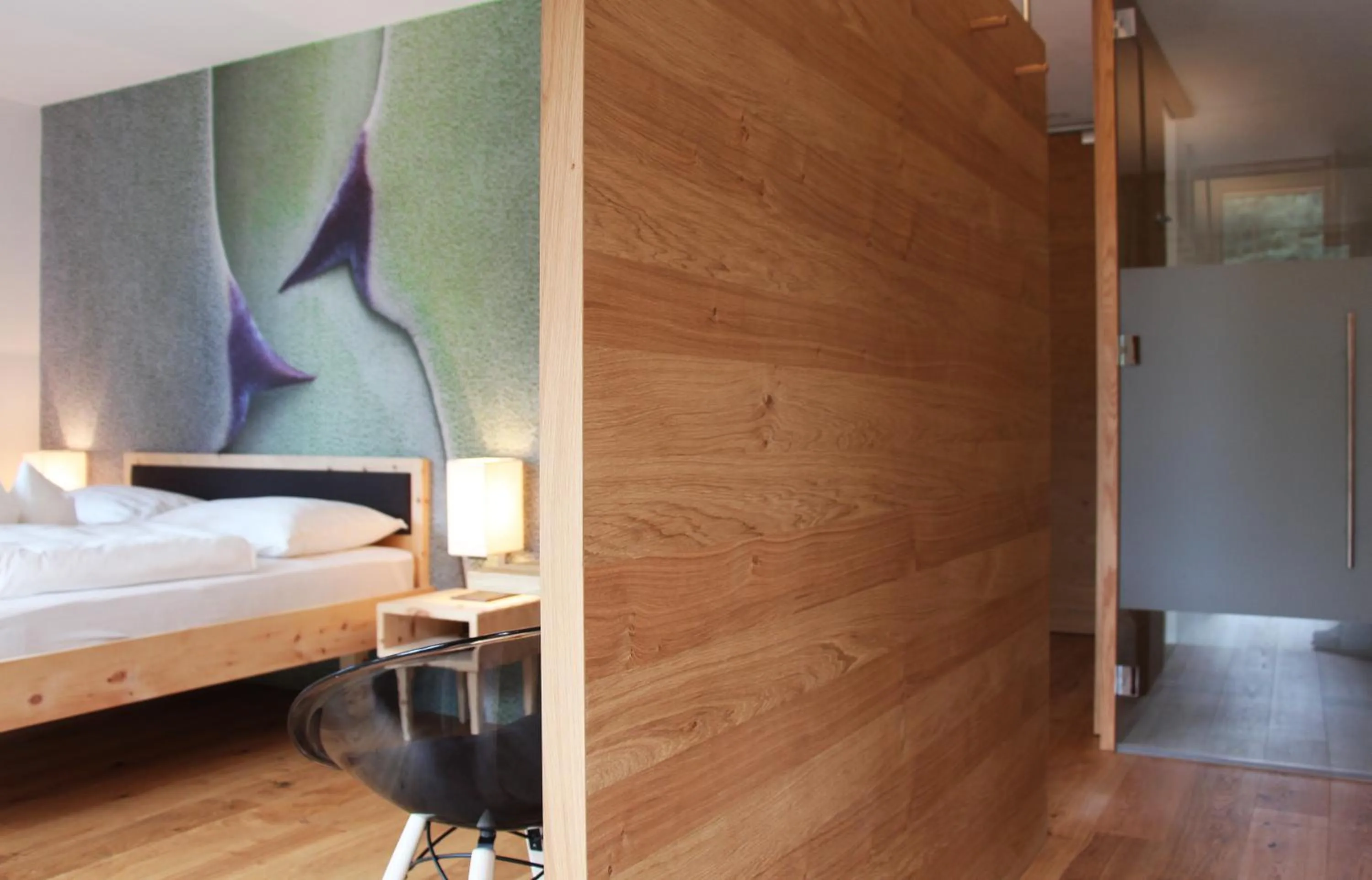 Decorative detail, Bed in Steindl's Boutique Hotel