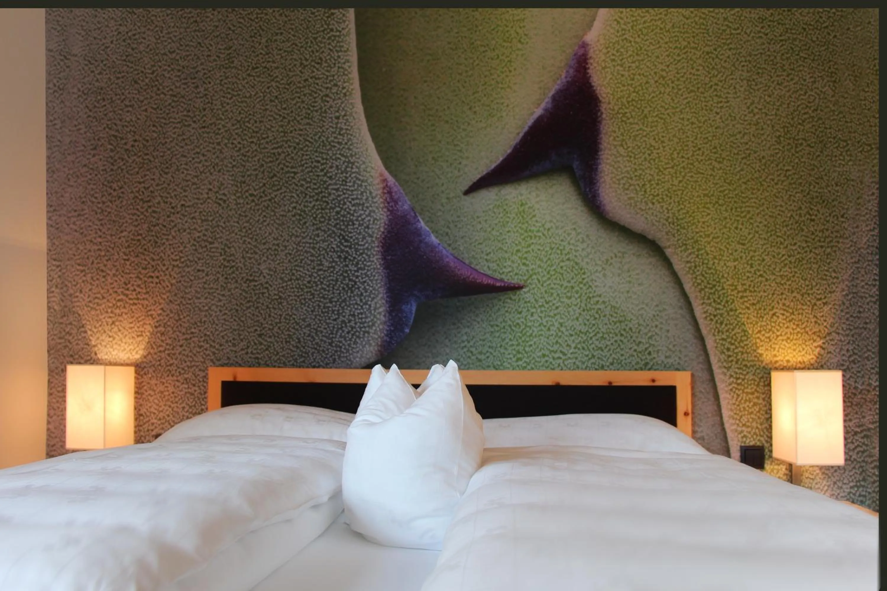 Decorative detail, Bed in Steindl's Boutique Hotel