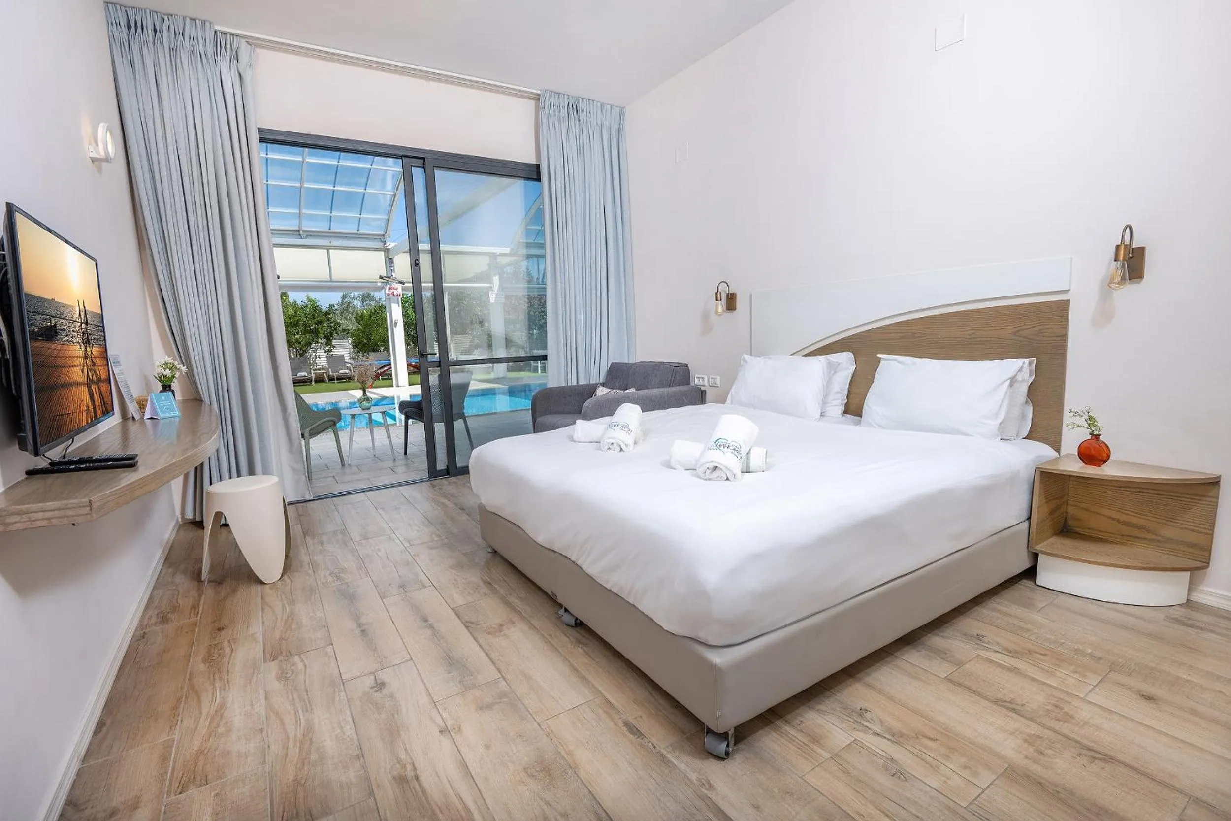 Bed in Lev Hahoresh Boutique Hotel