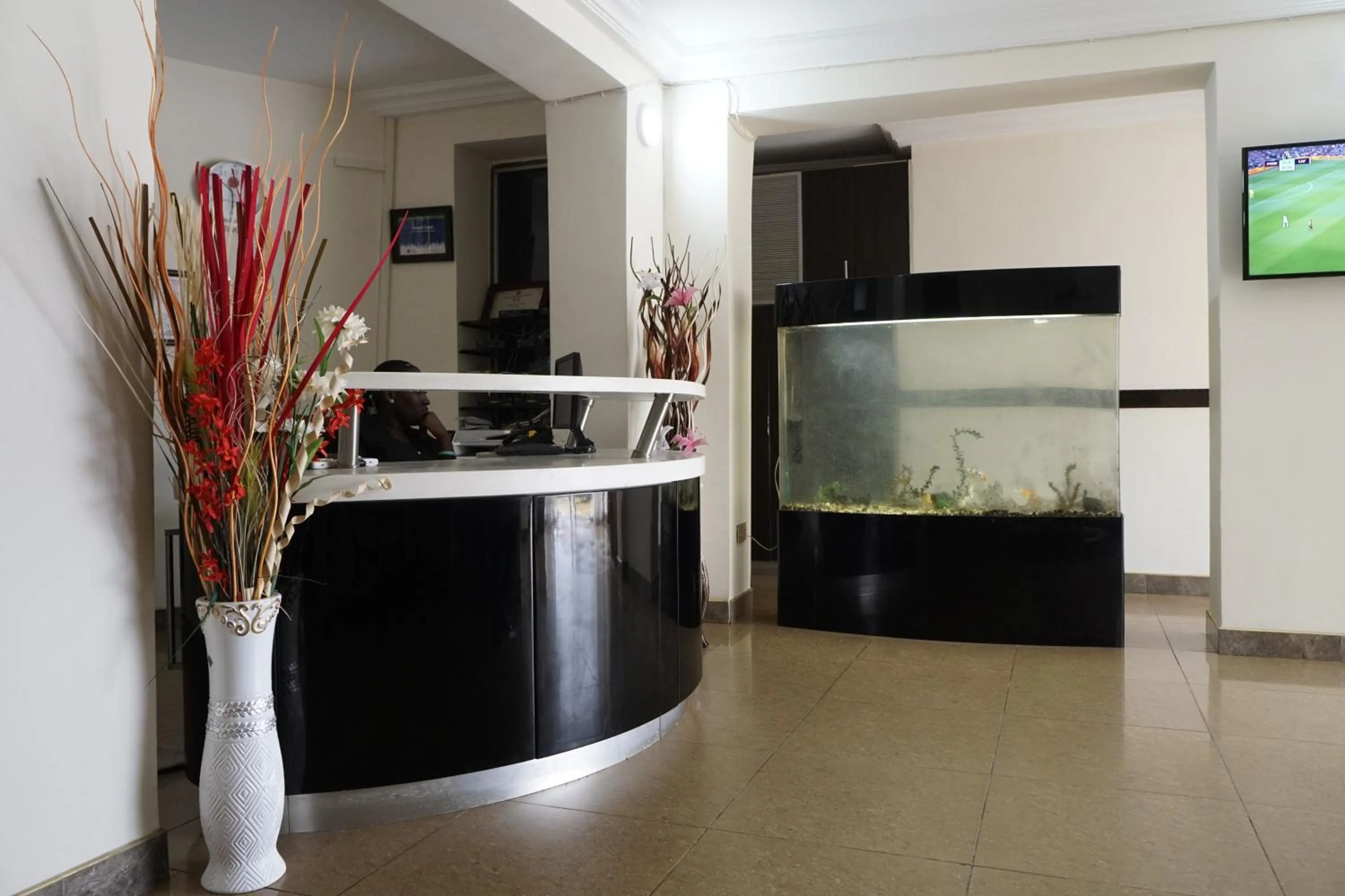 Lobby or reception in Sonia Hotel
