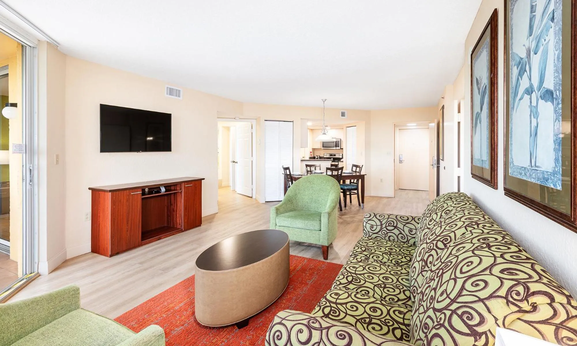 Living room in Vacation Village at Bonaventure, Fort Lauderdale