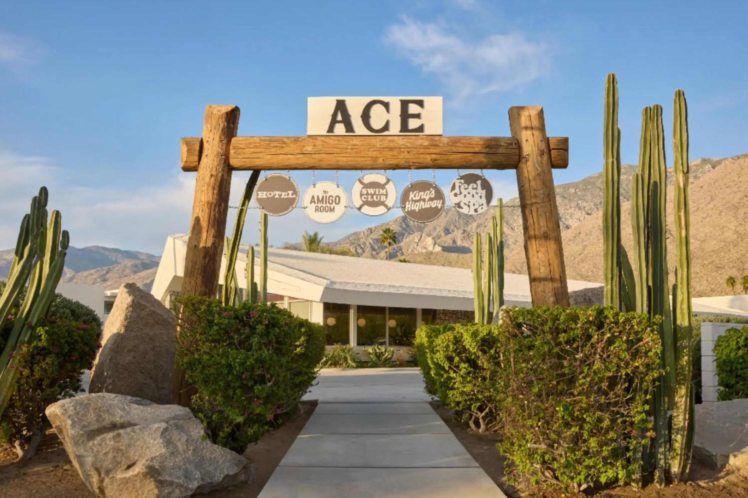 Facade/entrance in Ace Hotel and Swim Club Palm Springs Facade/entrance in Ace Hotel and Swim Club Palm Springs
