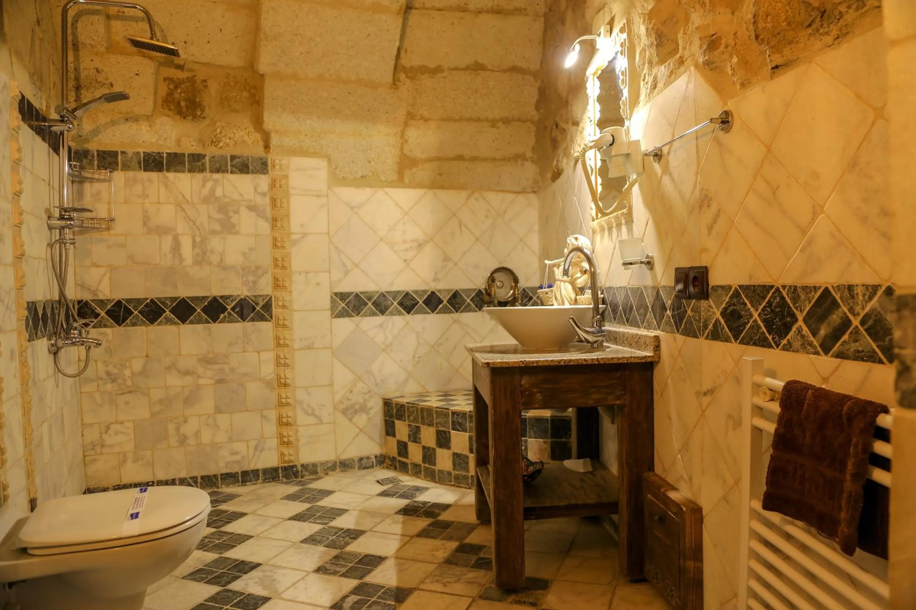 Shower in Goreme Palace Cave Suites