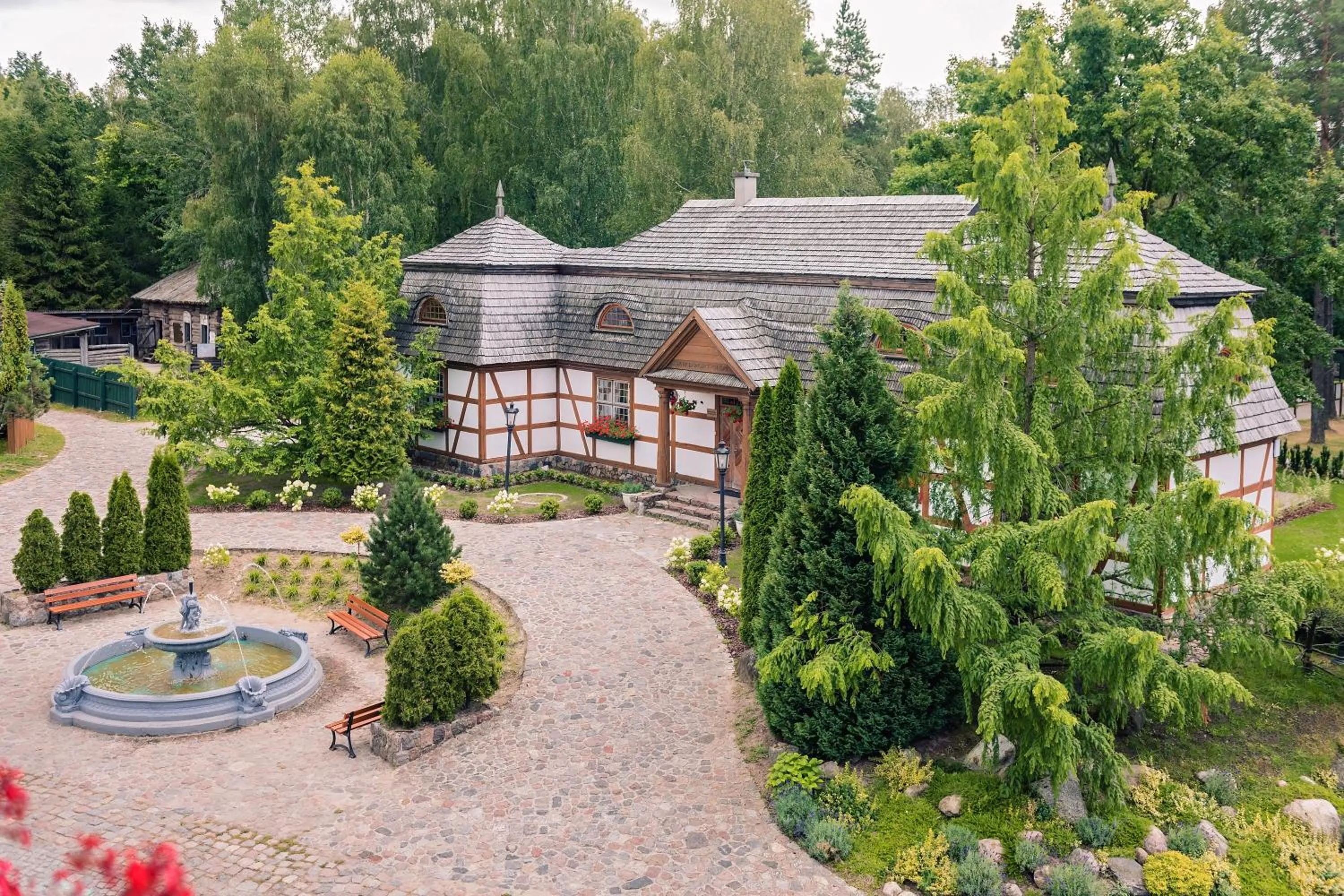 Garden in Hotel Szymbark