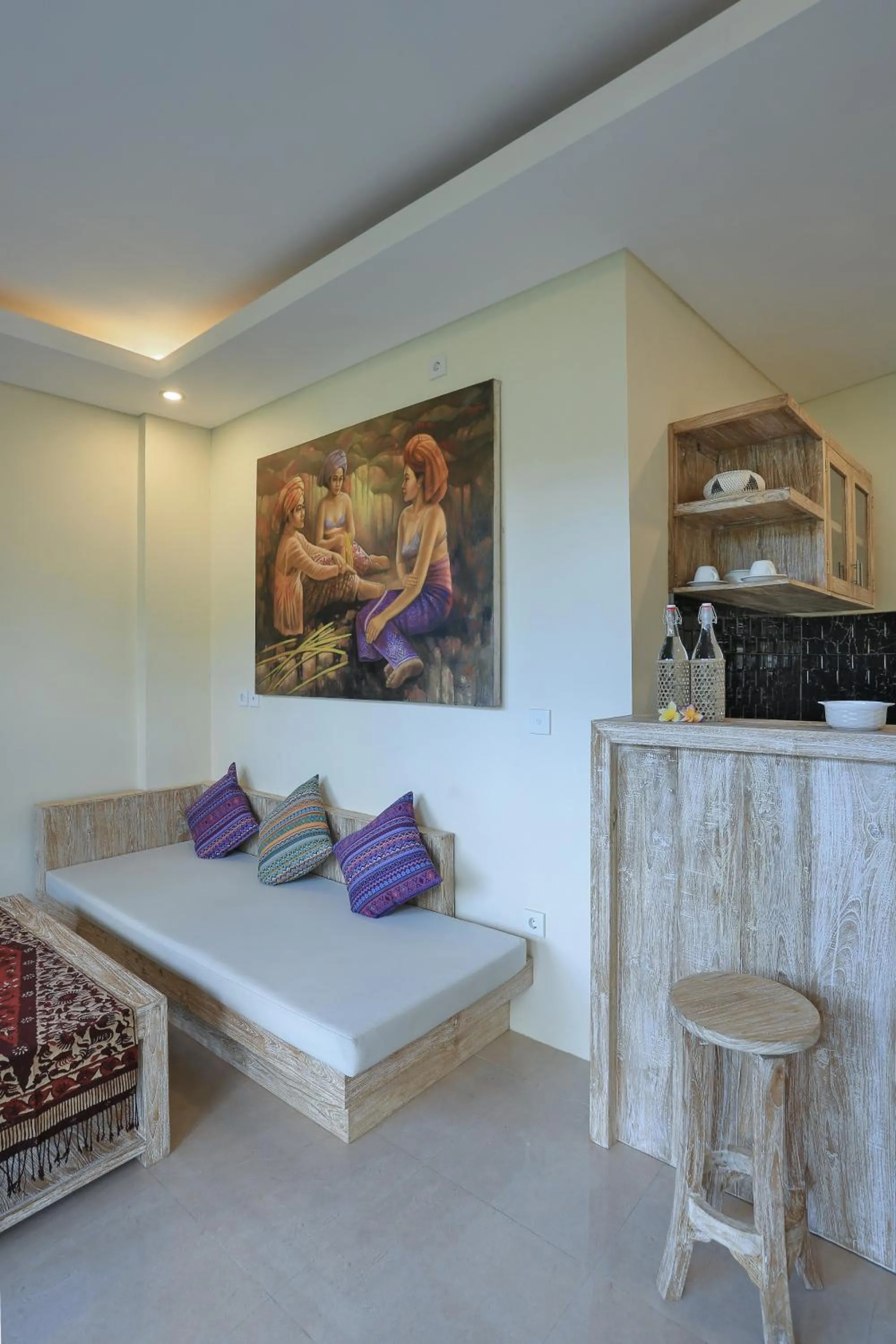 Kitchen or kitchenette in Maha Shanti Ubud Villa