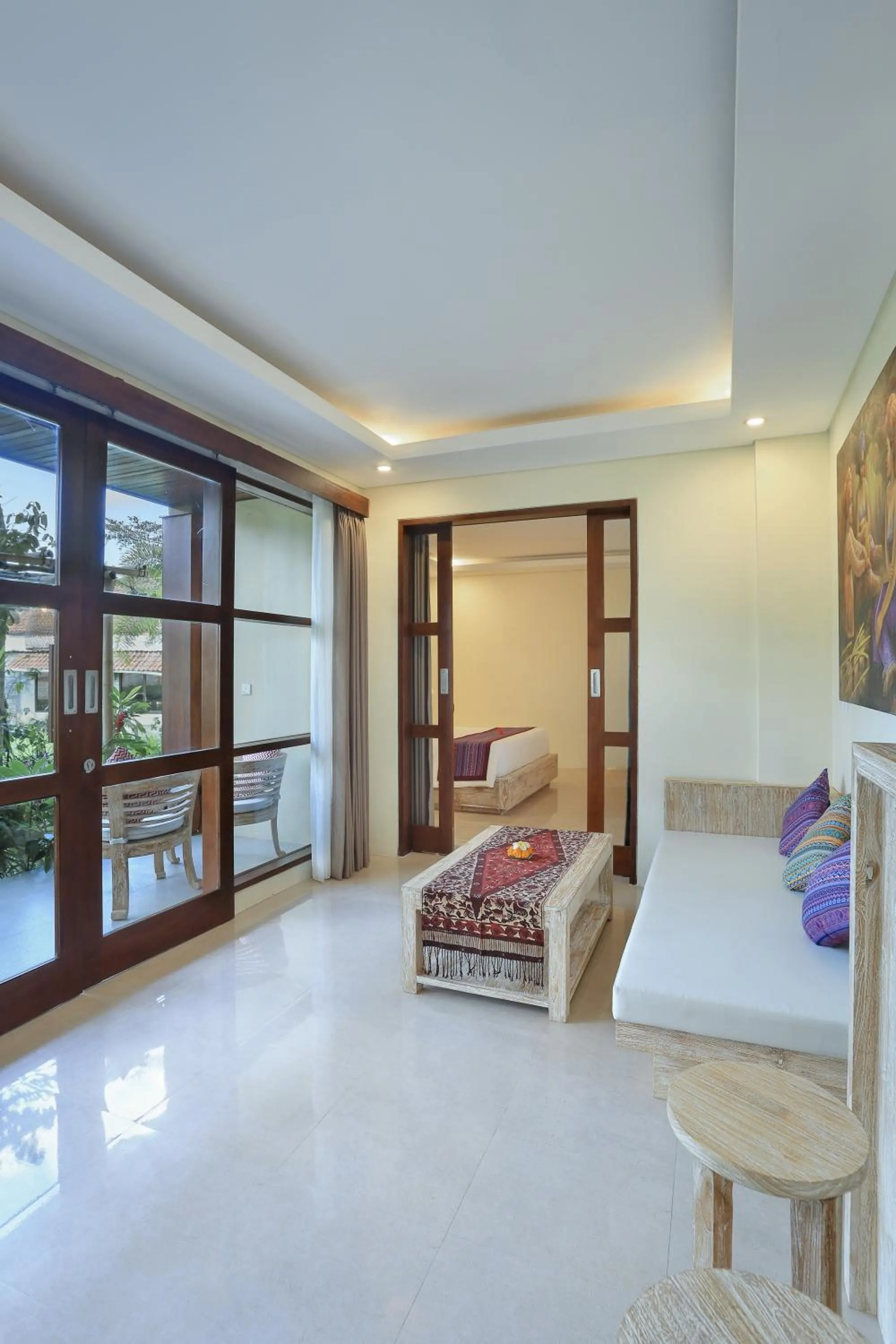 Living room, Bed in Maha Shanti Ubud Villa