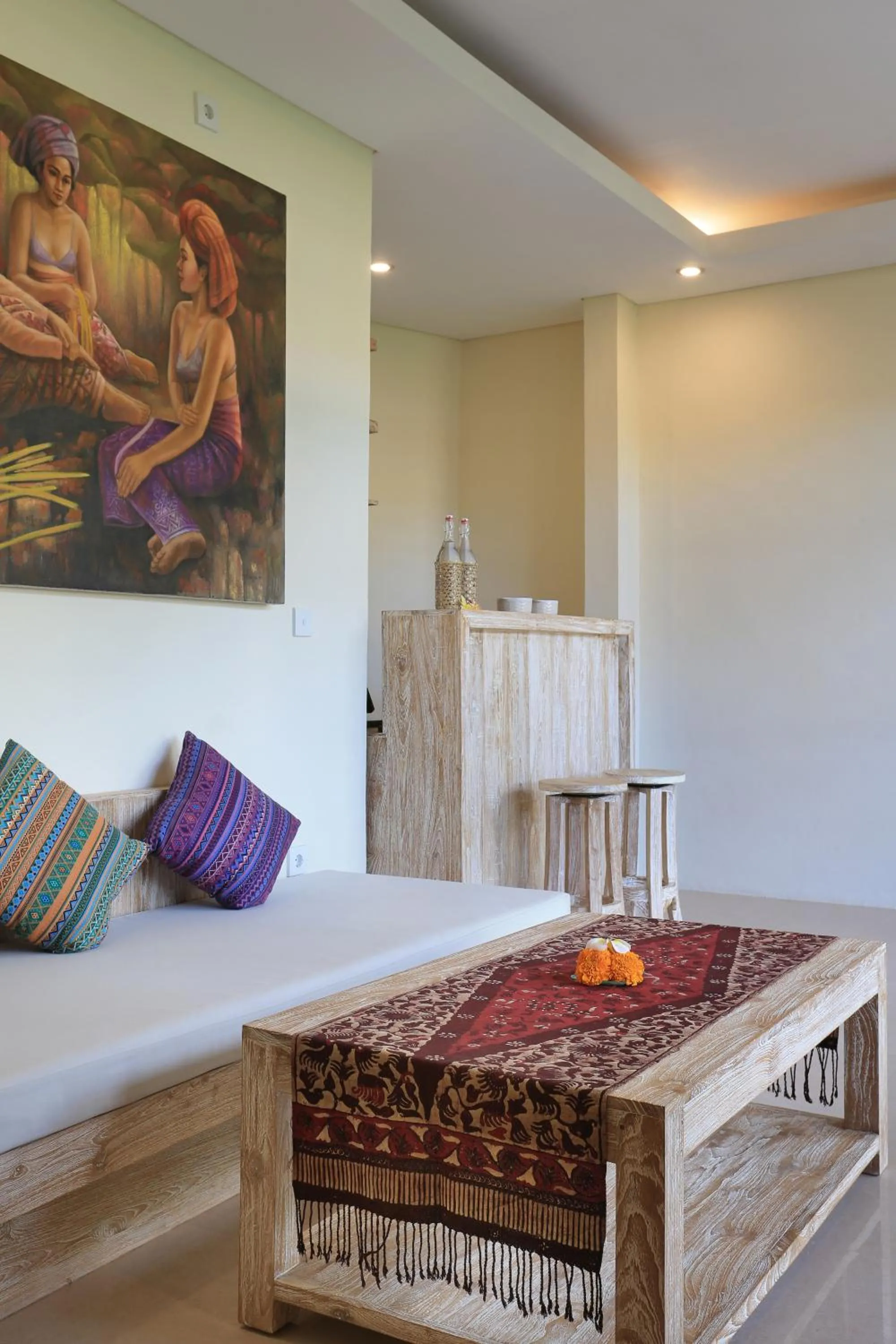 Living room in Maha Shanti Ubud Villa