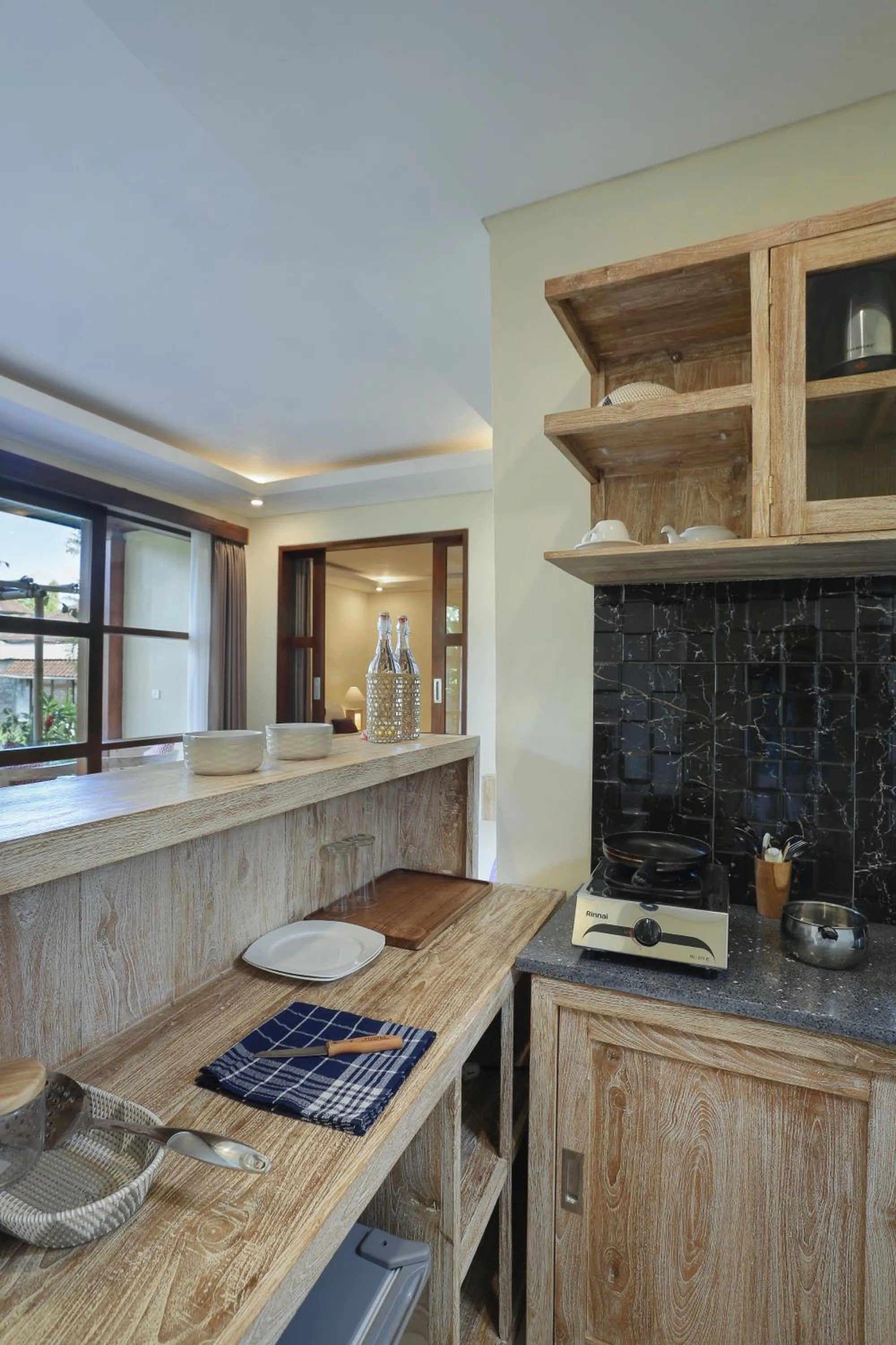 Kitchen or kitchenette in Maha Shanti Ubud Villa