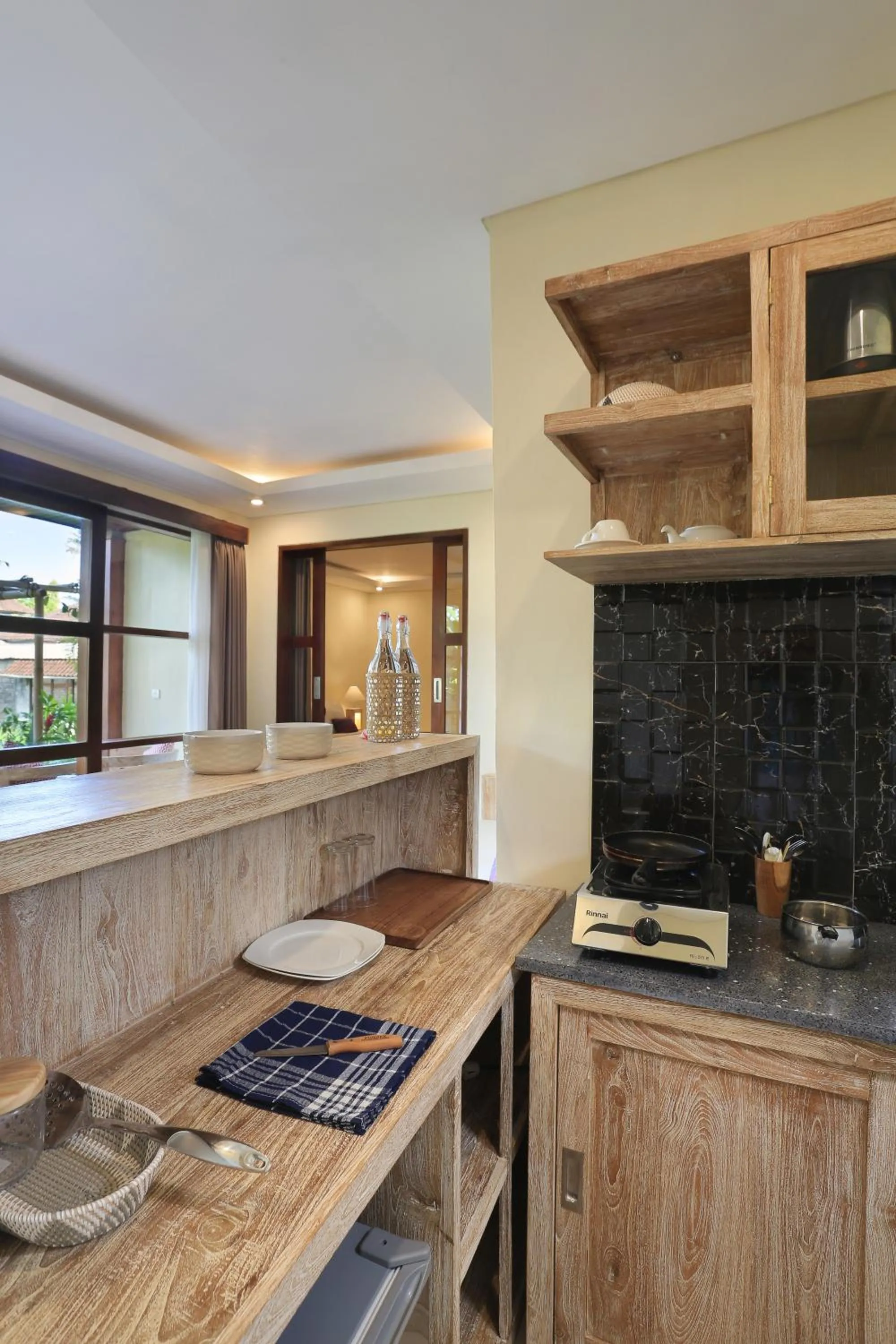 Kitchen or kitchenette in Maha Shanti Ubud Villa