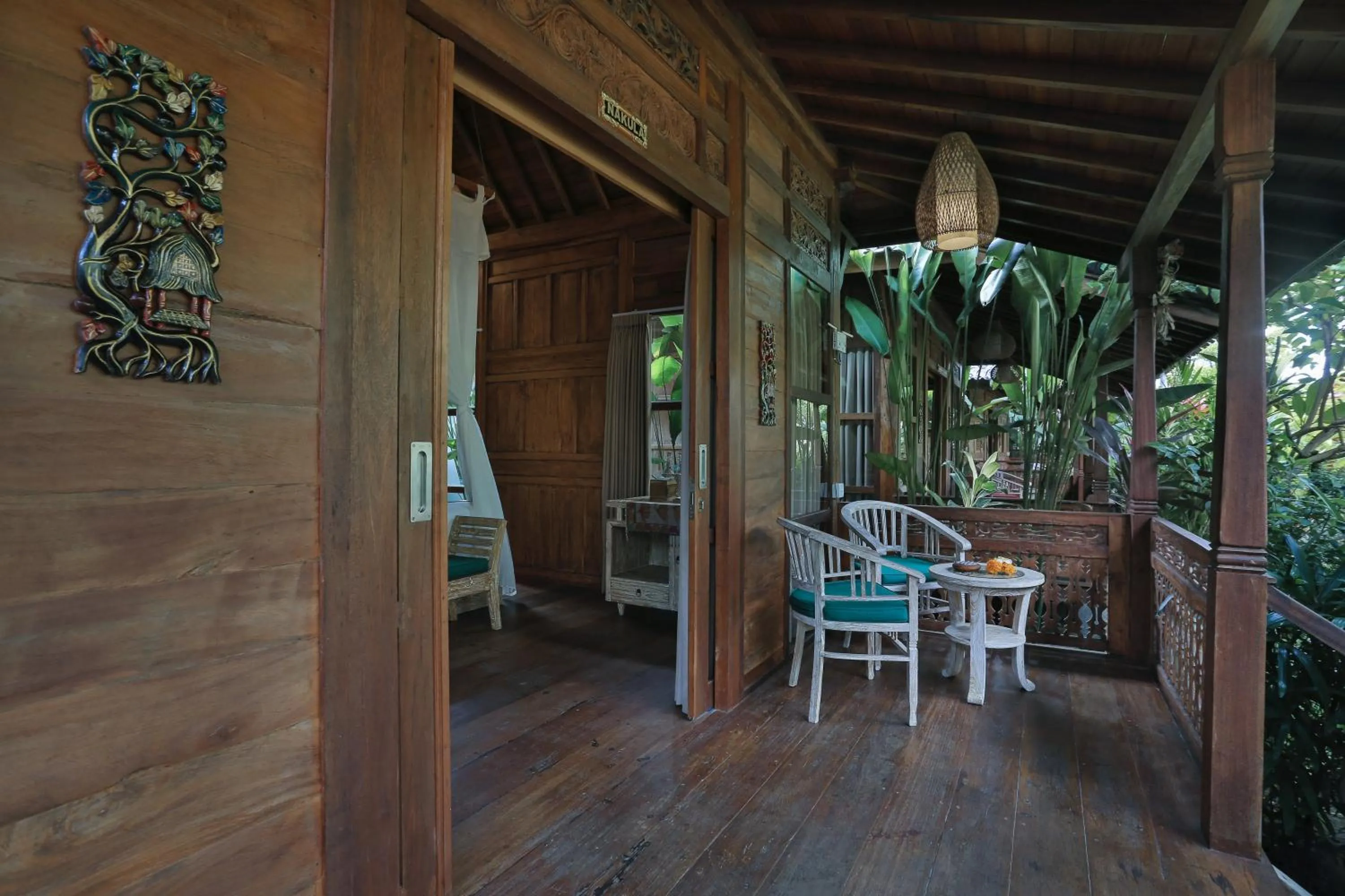 Balcony/Terrace in Maha Shanti Ubud Villa