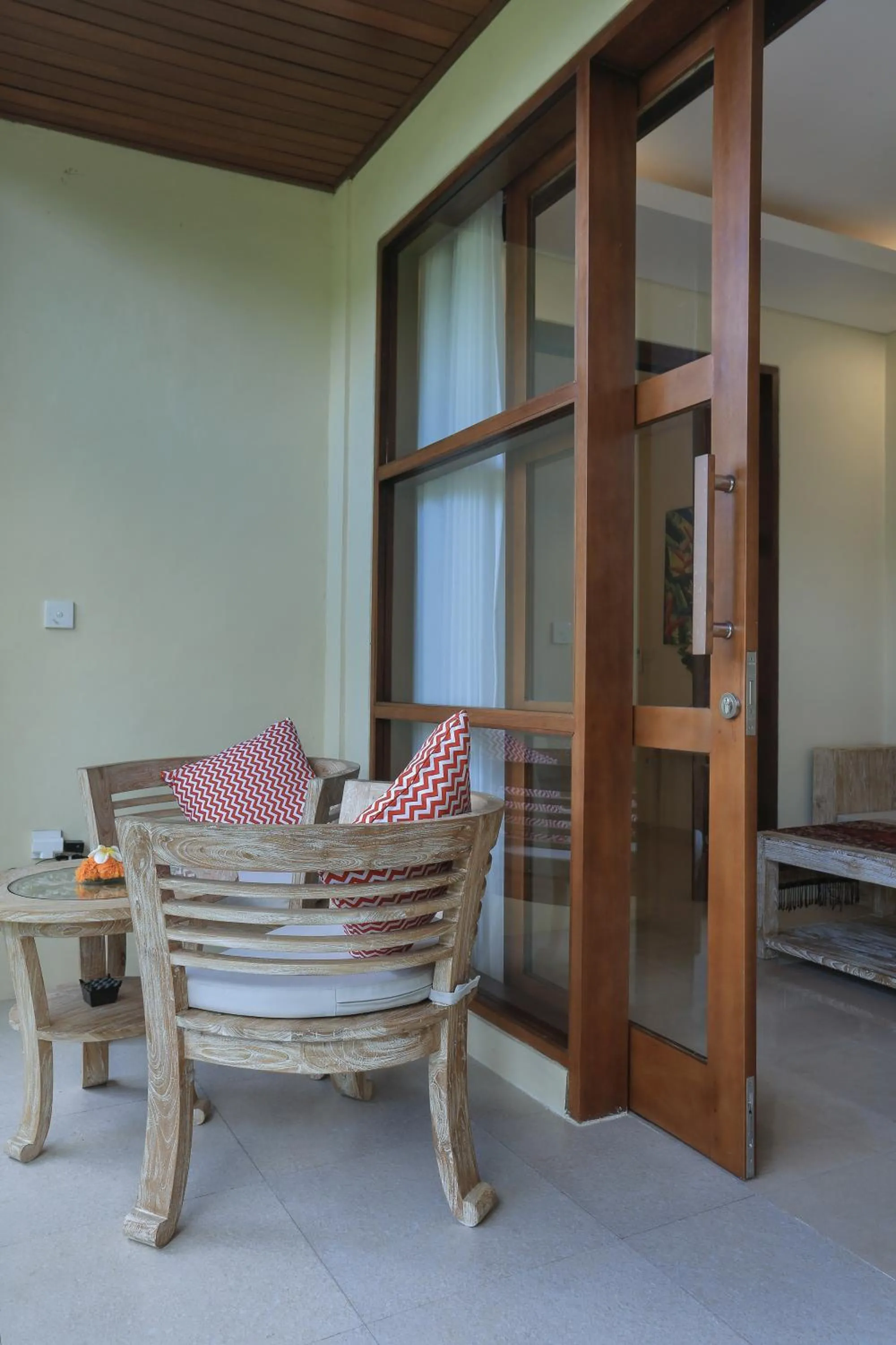 Balcony/Terrace in Maha Shanti Ubud Villa