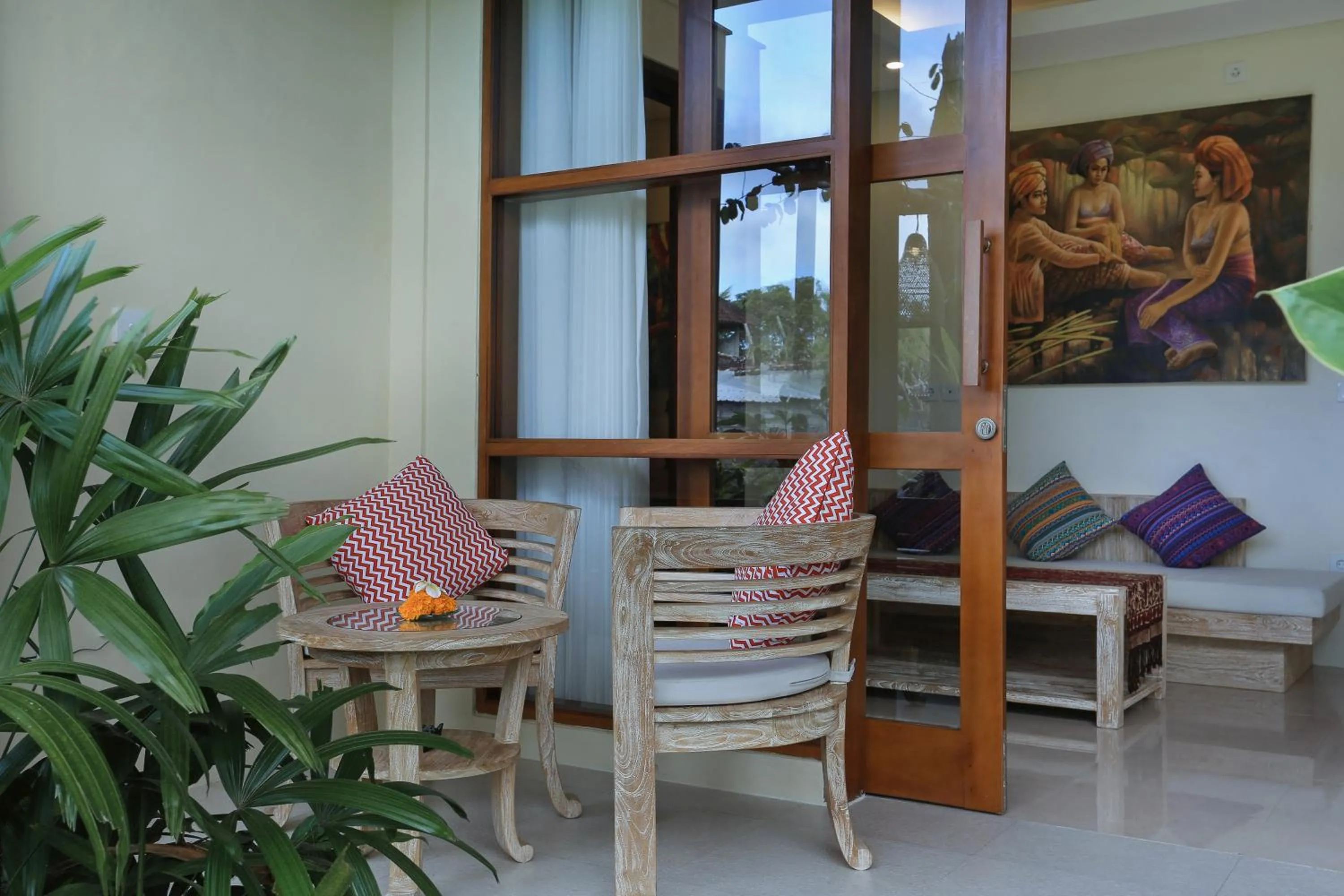 Balcony/Terrace in Maha Shanti Ubud Villa
