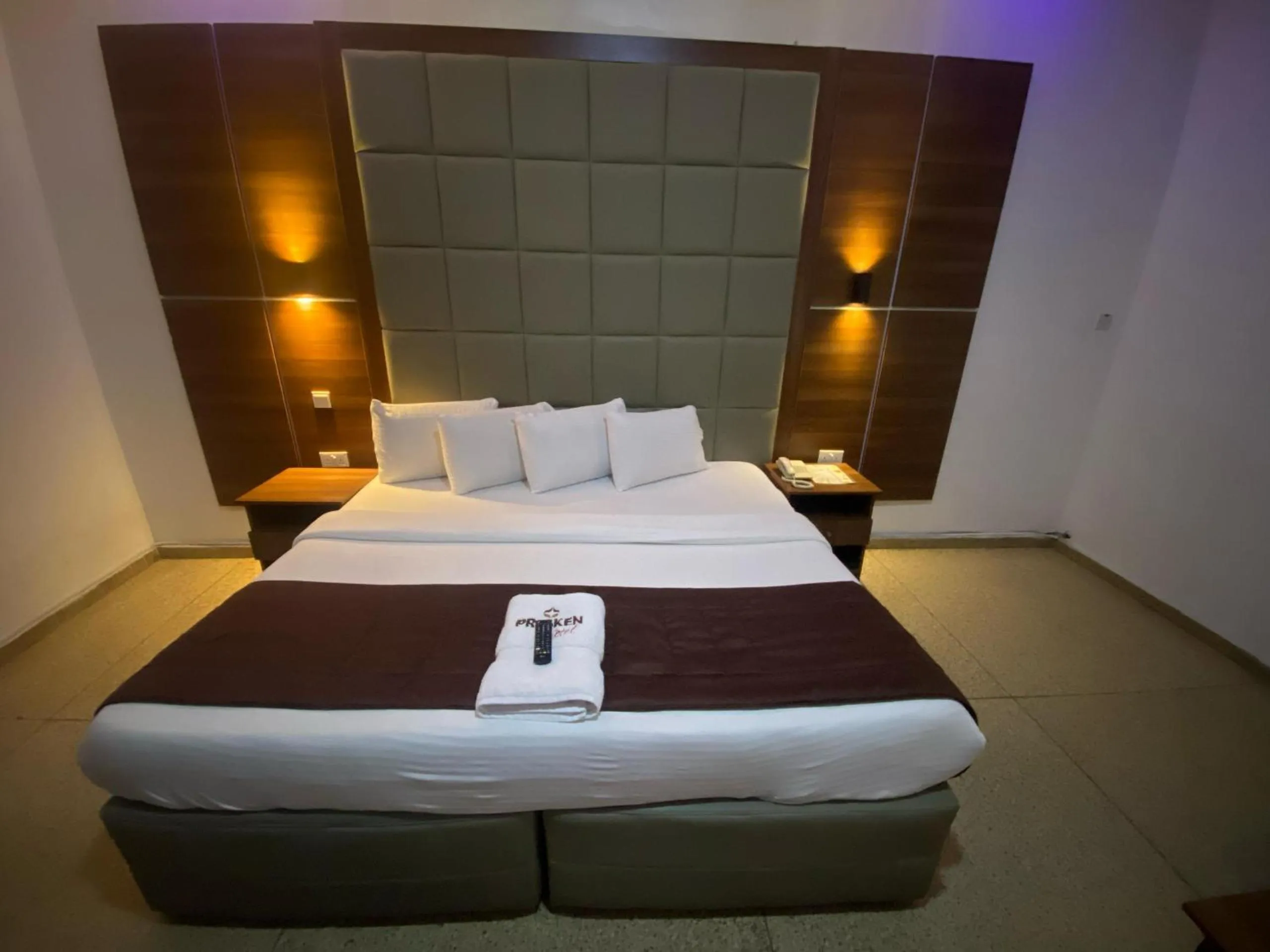 Bed in Presken Hotel Castle, Opebi Lagos