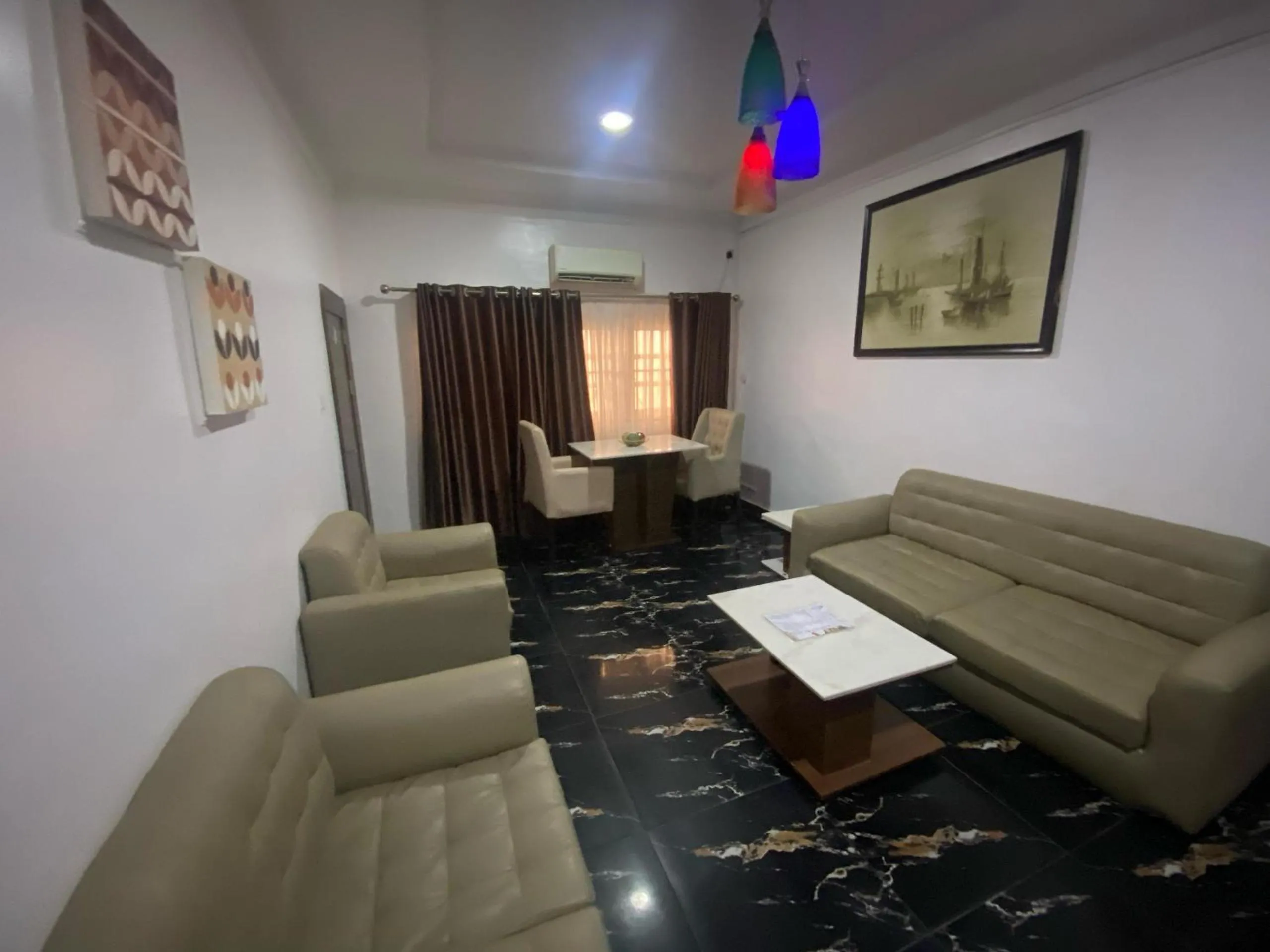 Living room in Presken Hotel Castle, Opebi Lagos