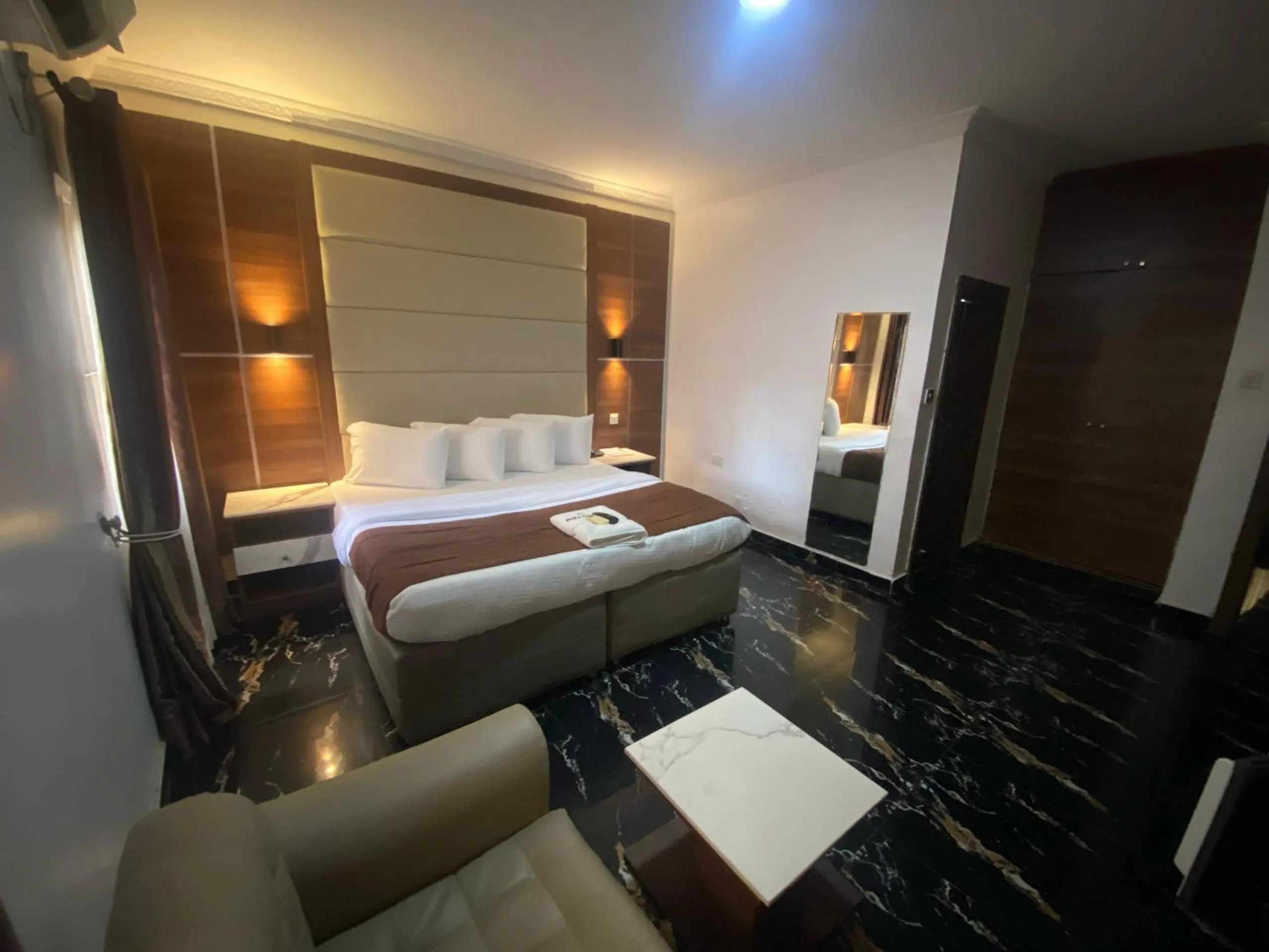 Bed in Presken Hotel Castle, Opebi Lagos