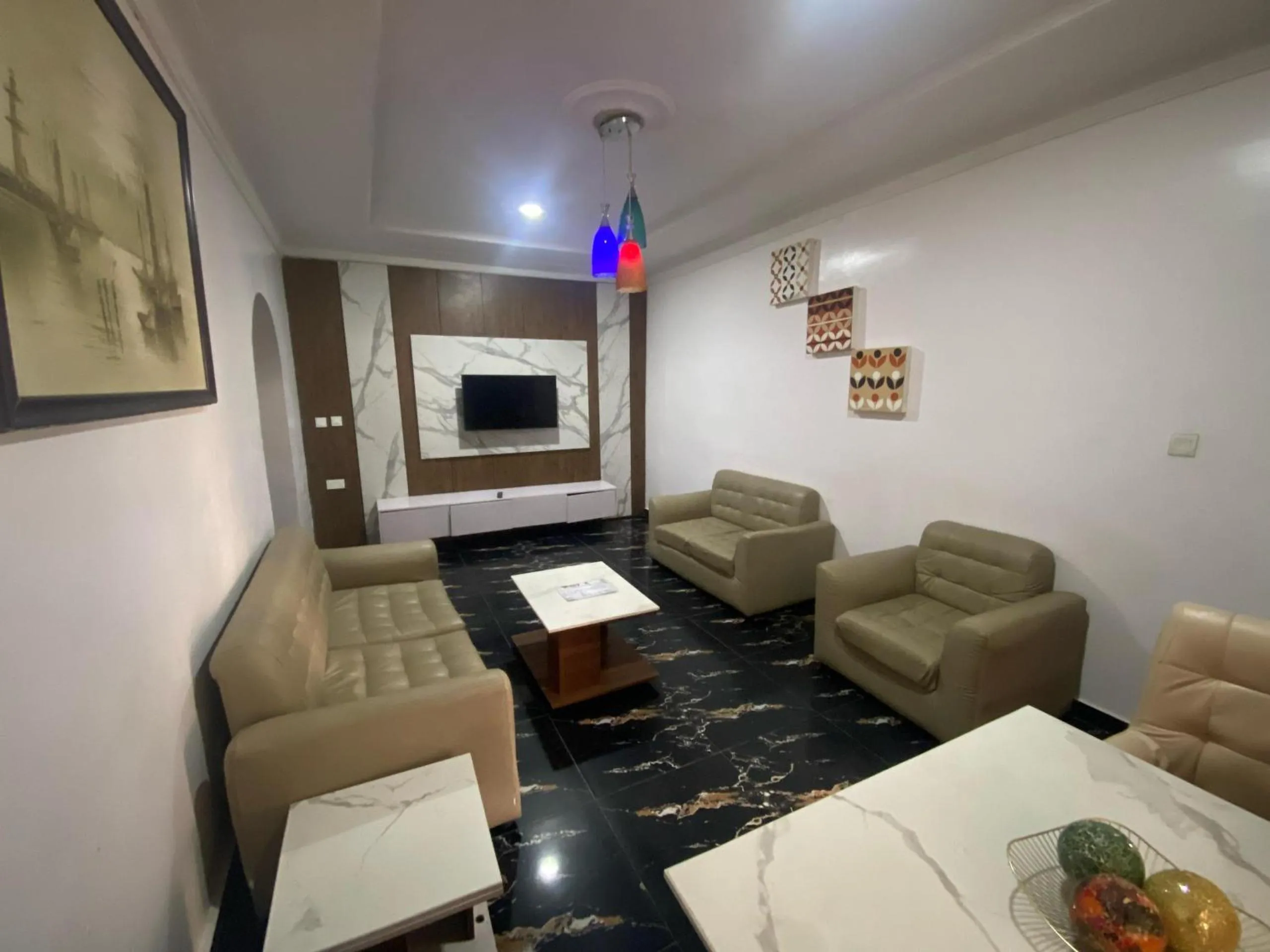 Living room in Presken Hotel Castle, Opebi Lagos