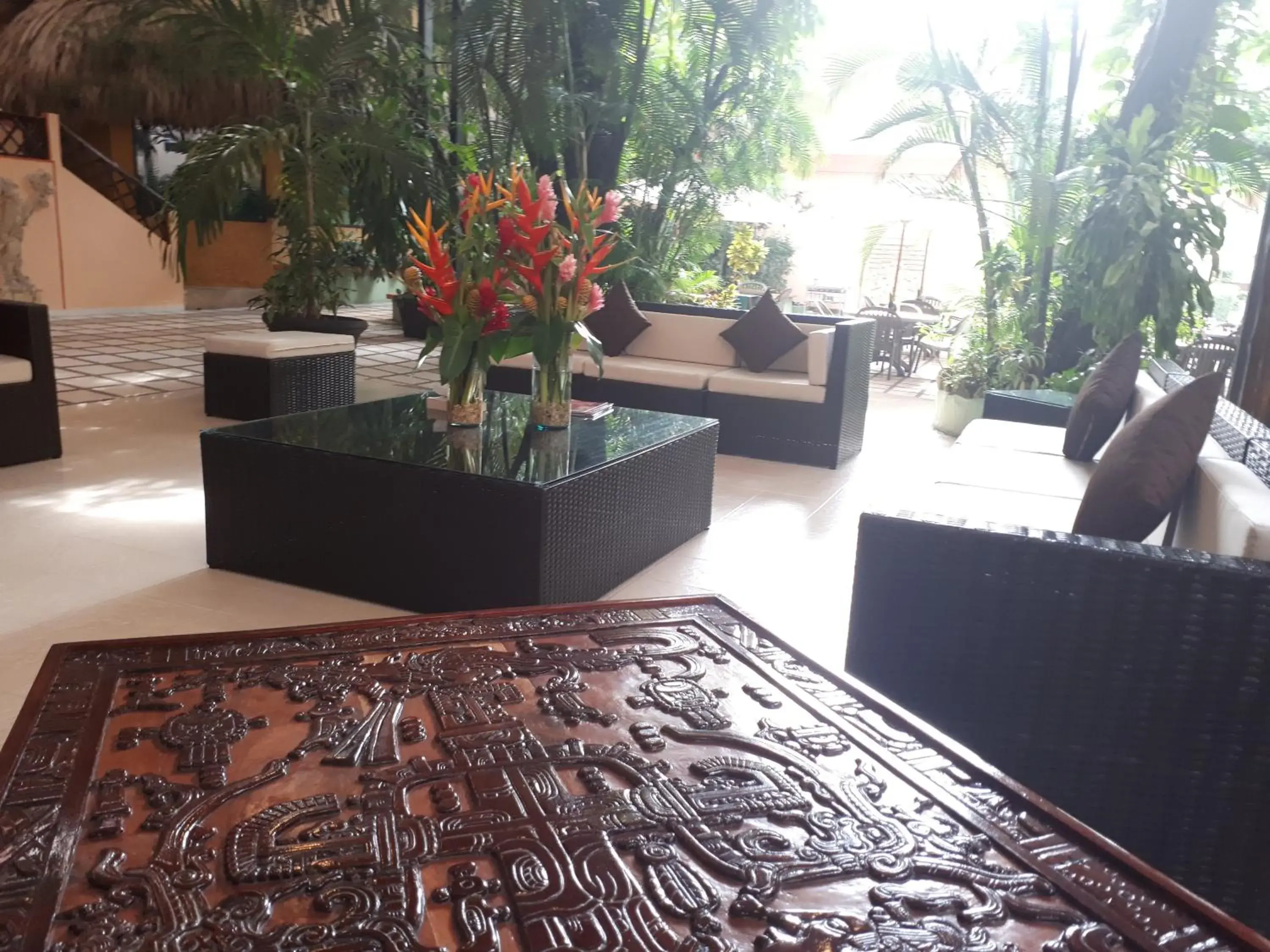 Living room in Hotel Maya Tulipanes Palenque Living room in Hotel Maya Tulipanes Palenque