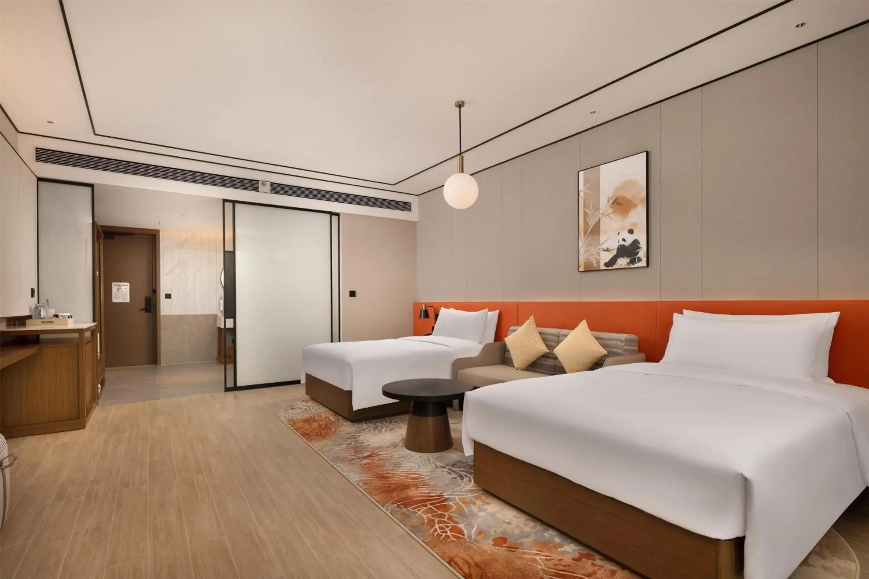 Deluxe Twin Room with Sofa bed in Hilton Garden Inn Chengdu Jinniu Yipintianxia Deluxe Twin Room with Sofa bed in Hilton Garden Inn Chengdu Jinniu Yipintianxia