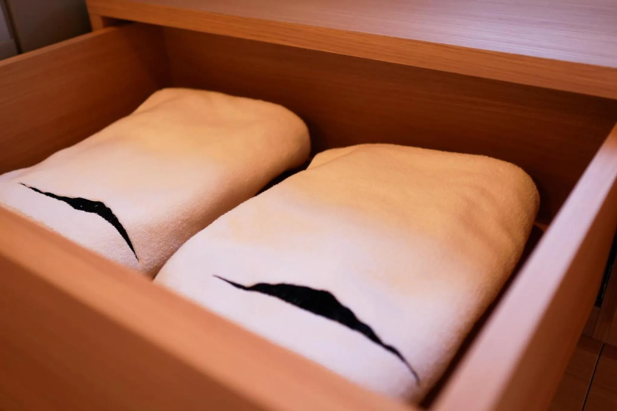 towels, Bed in Kawaguchiko Country Cottage Ban