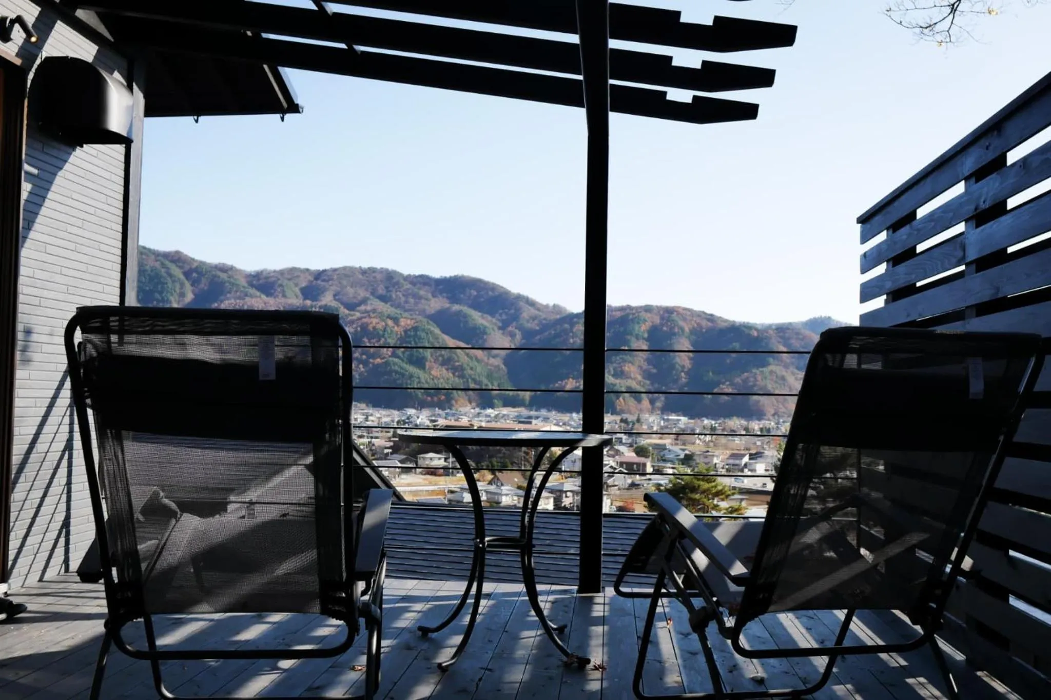 Balcony/Terrace in Kawaguchiko Country Cottage Ban