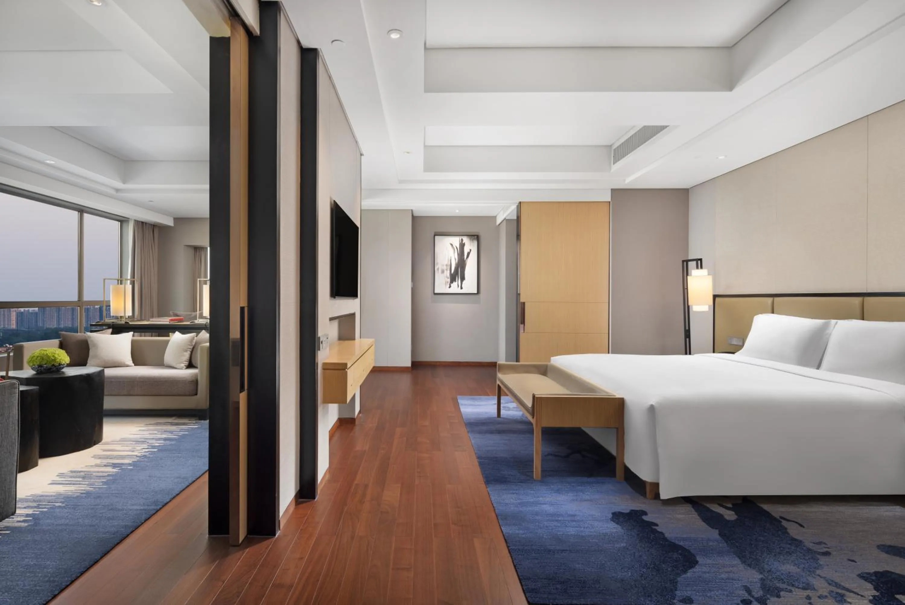 Bed in New World Beijing Hotel