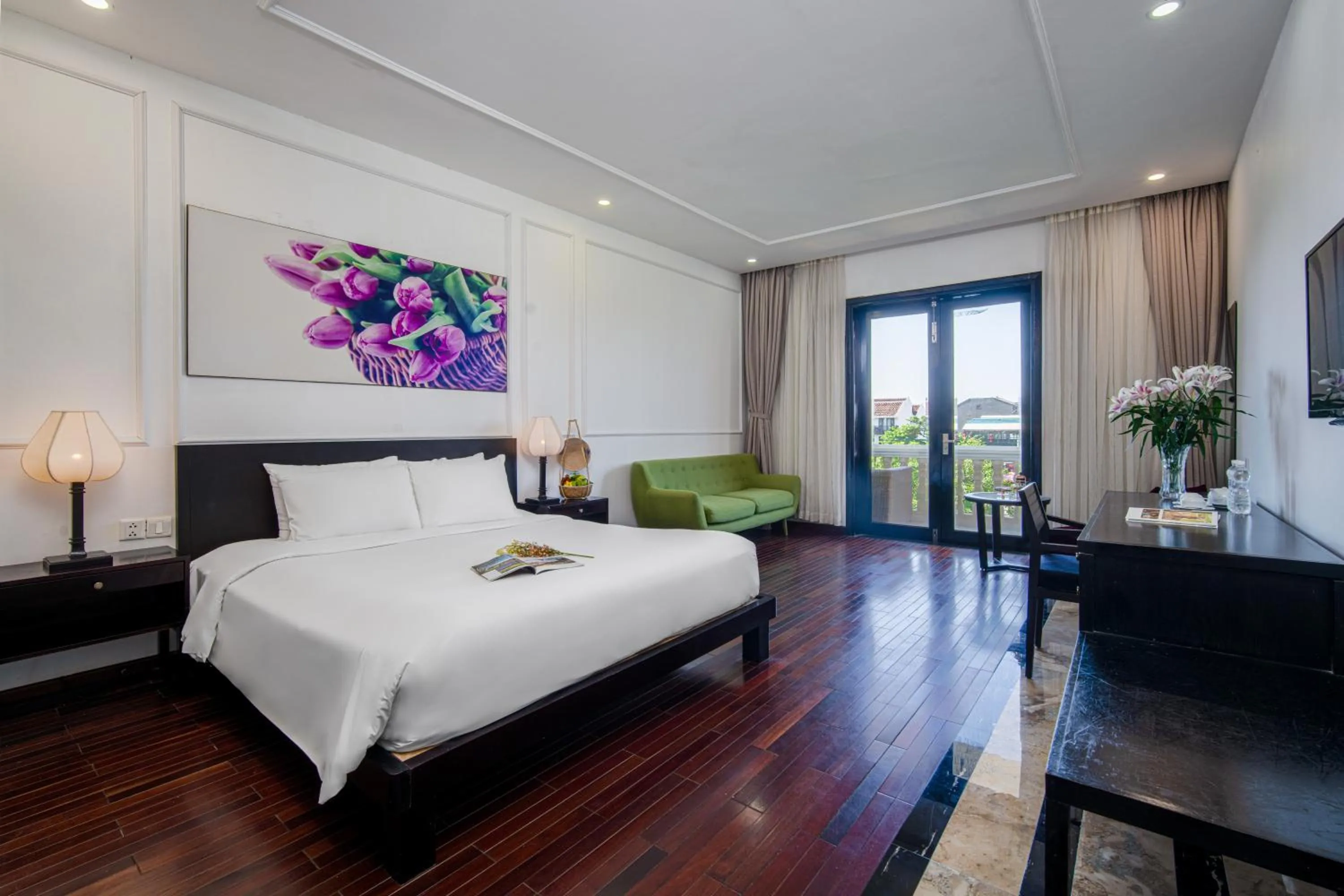 room service, Bed in Thanh Binh Riverside Hoi An