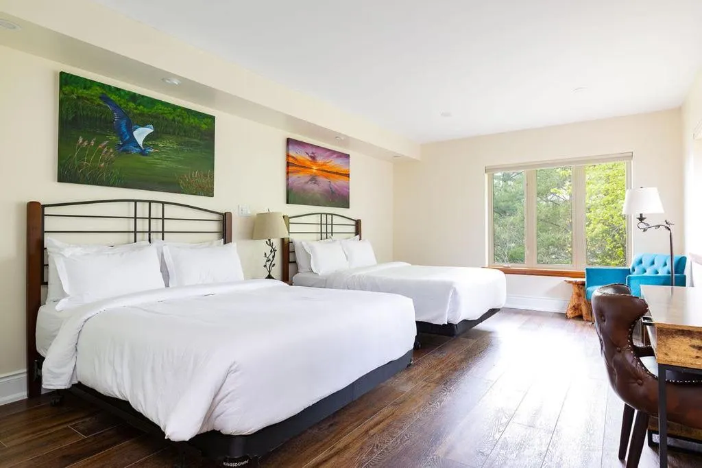 Bed in Fairy Bay Lakehouse