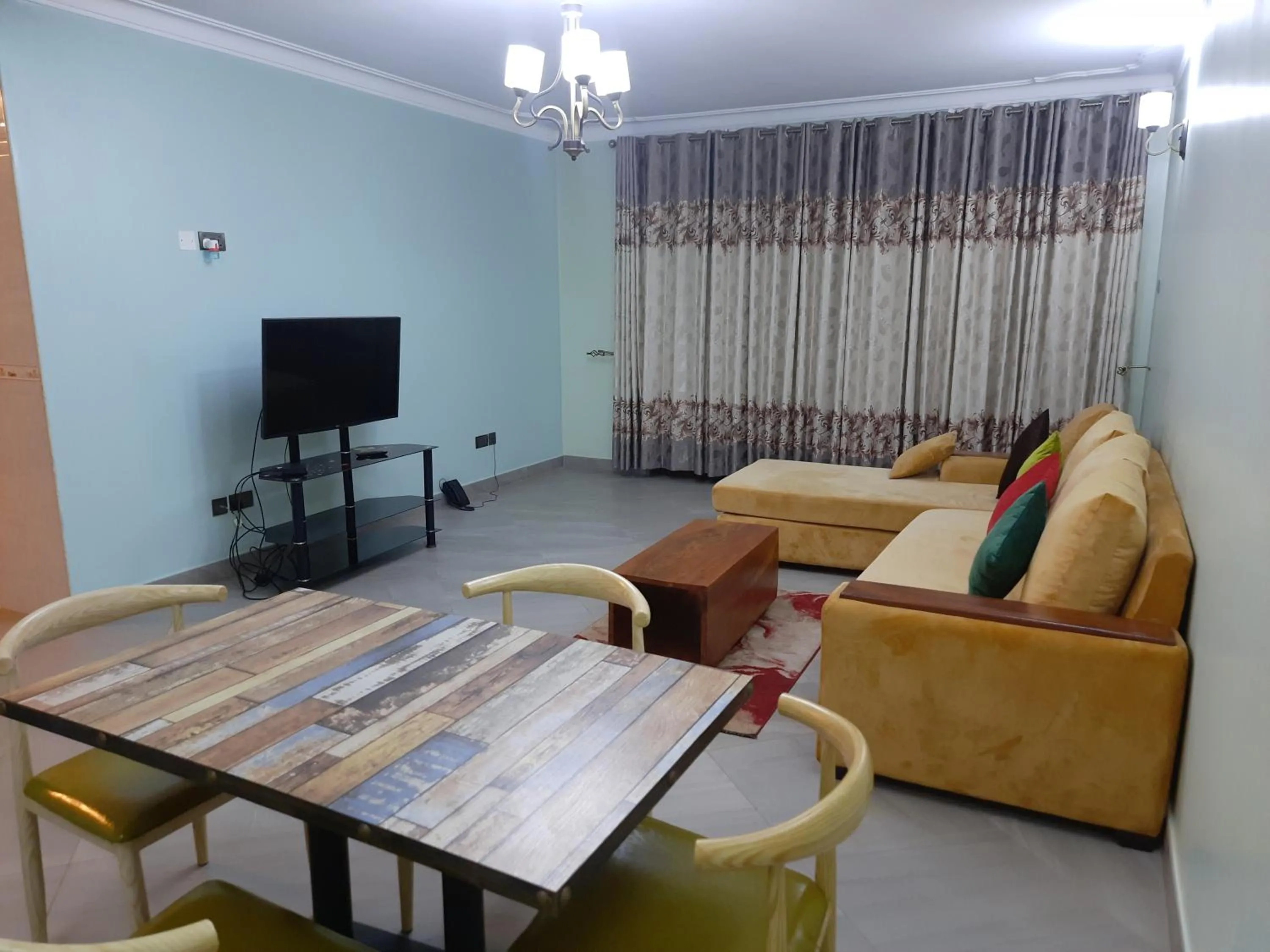 Living room in Munyonyo Heights Apartments