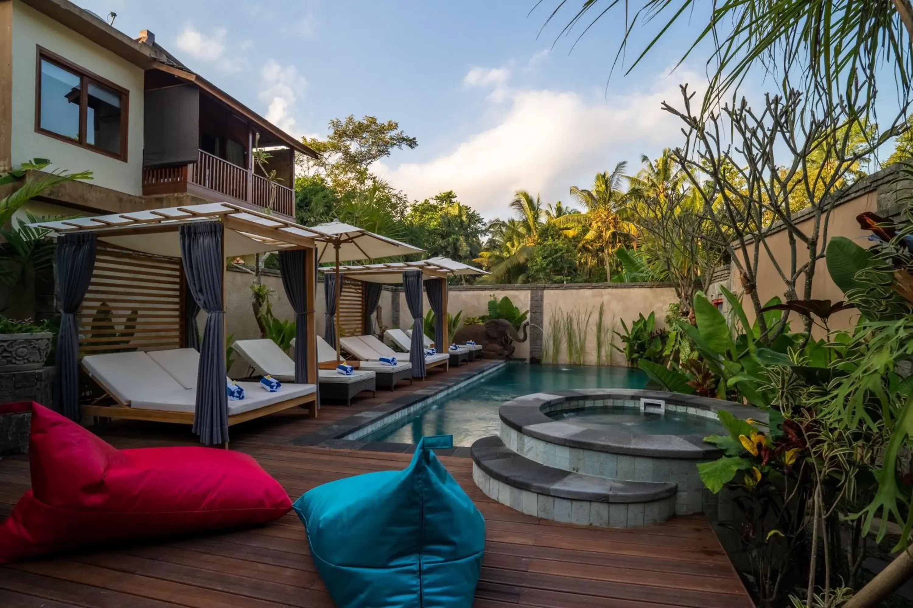 Swimming pool in The Compass Rose Ubud Swimming pool in The Compass Rose Ubud