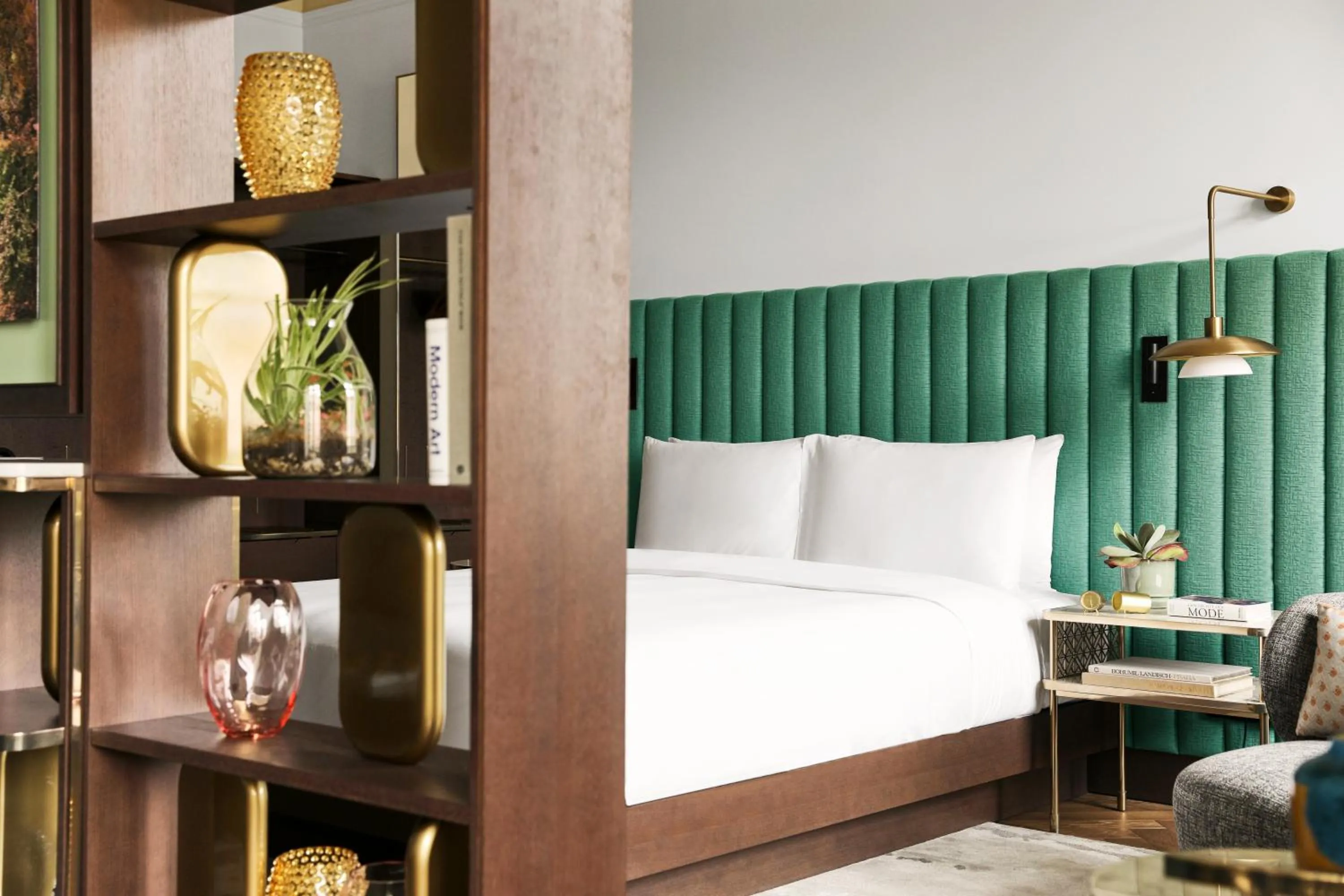 Bedroom, Bed in Andaz Prague, By Hyatt