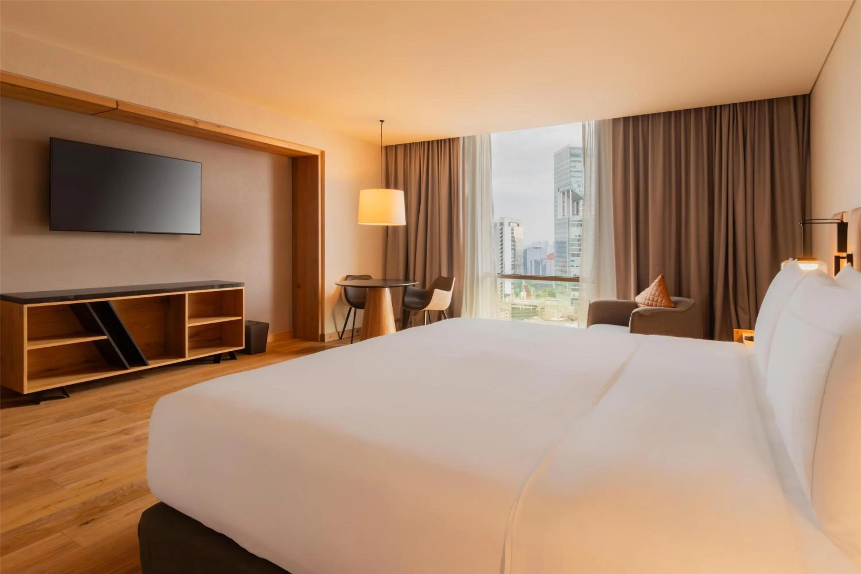 Bed in Hilton Mexico City Reforma