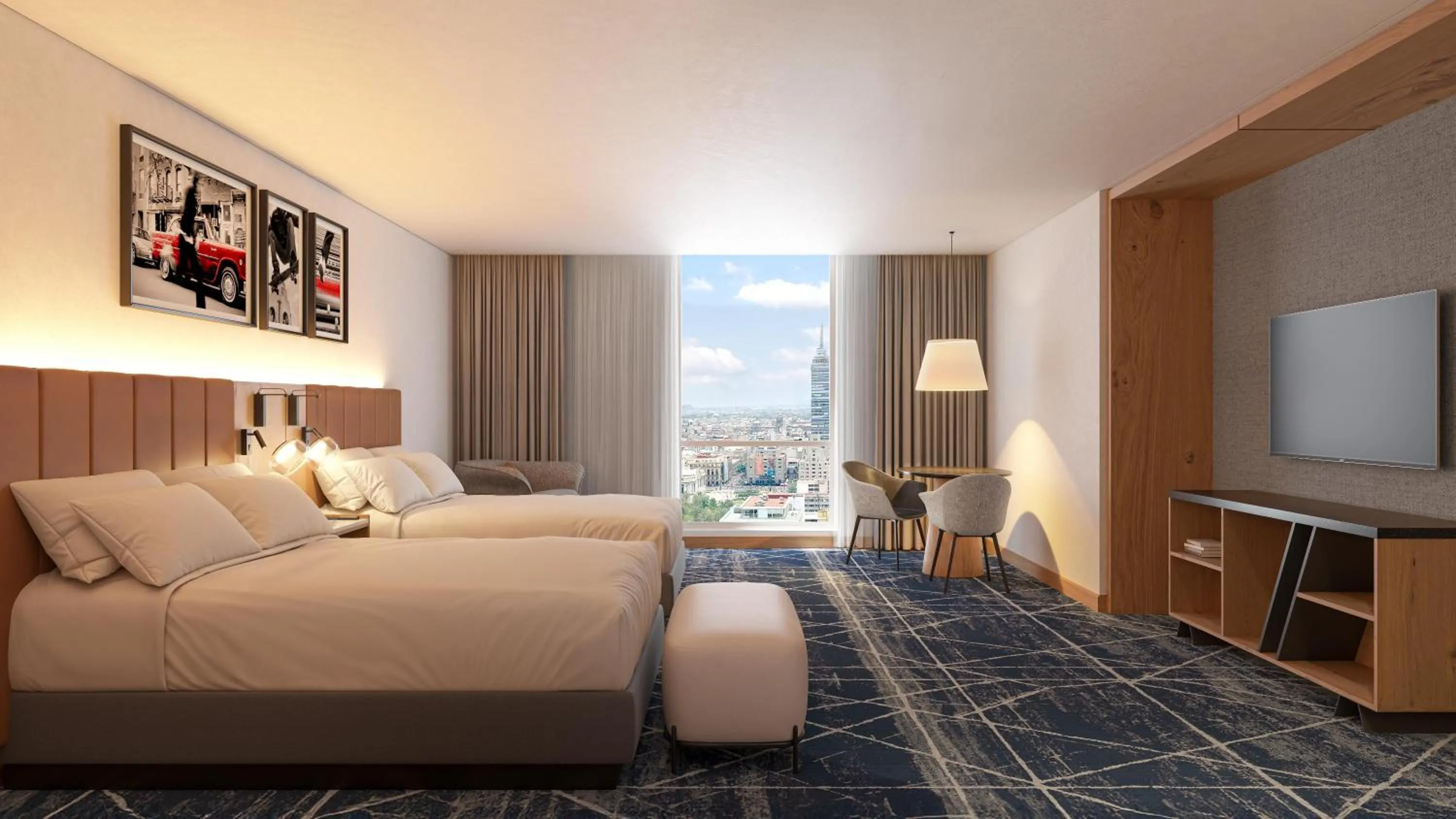 Bed in Hilton Mexico City Reforma