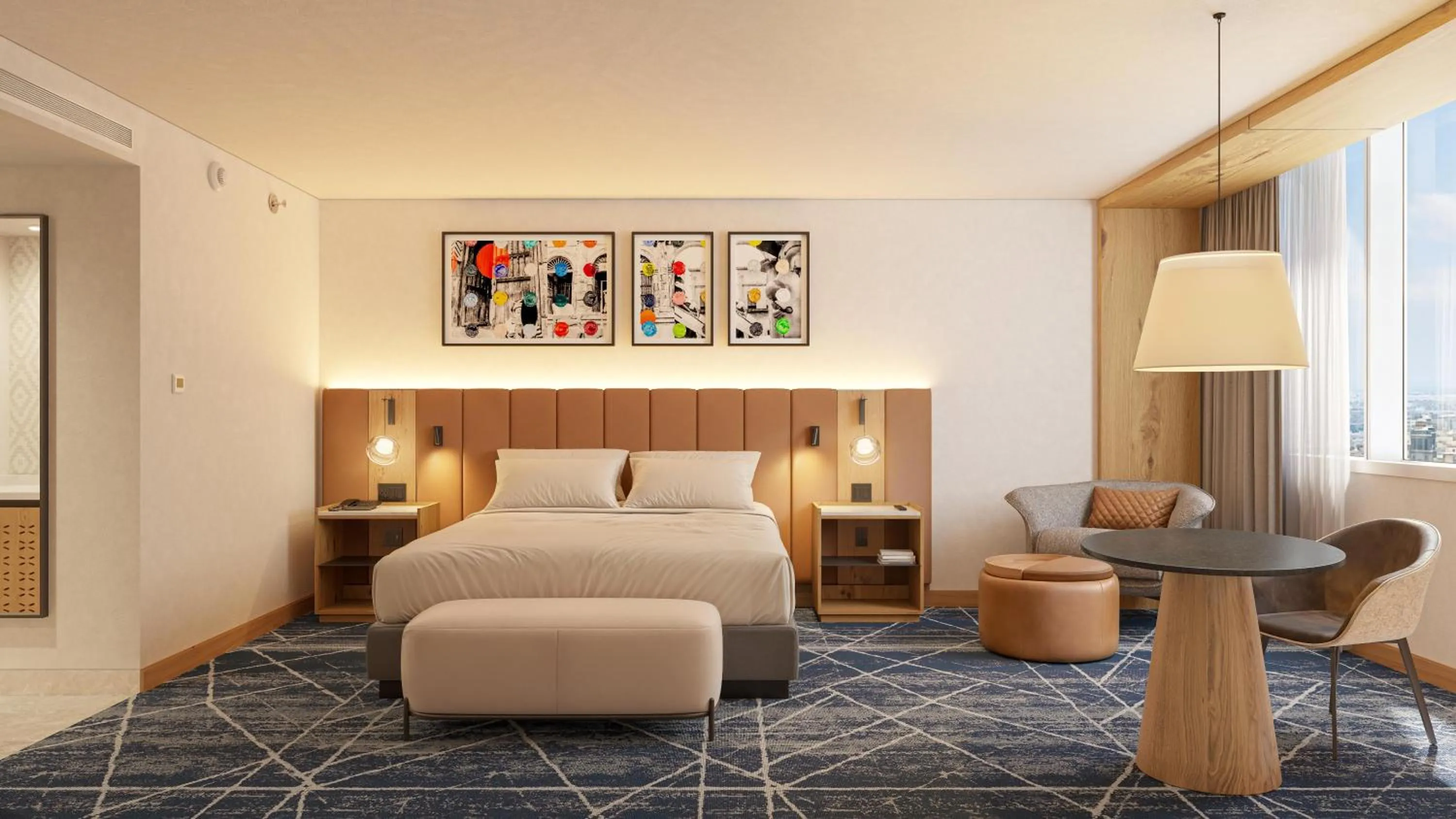 Bed in Hilton Mexico City Reforma