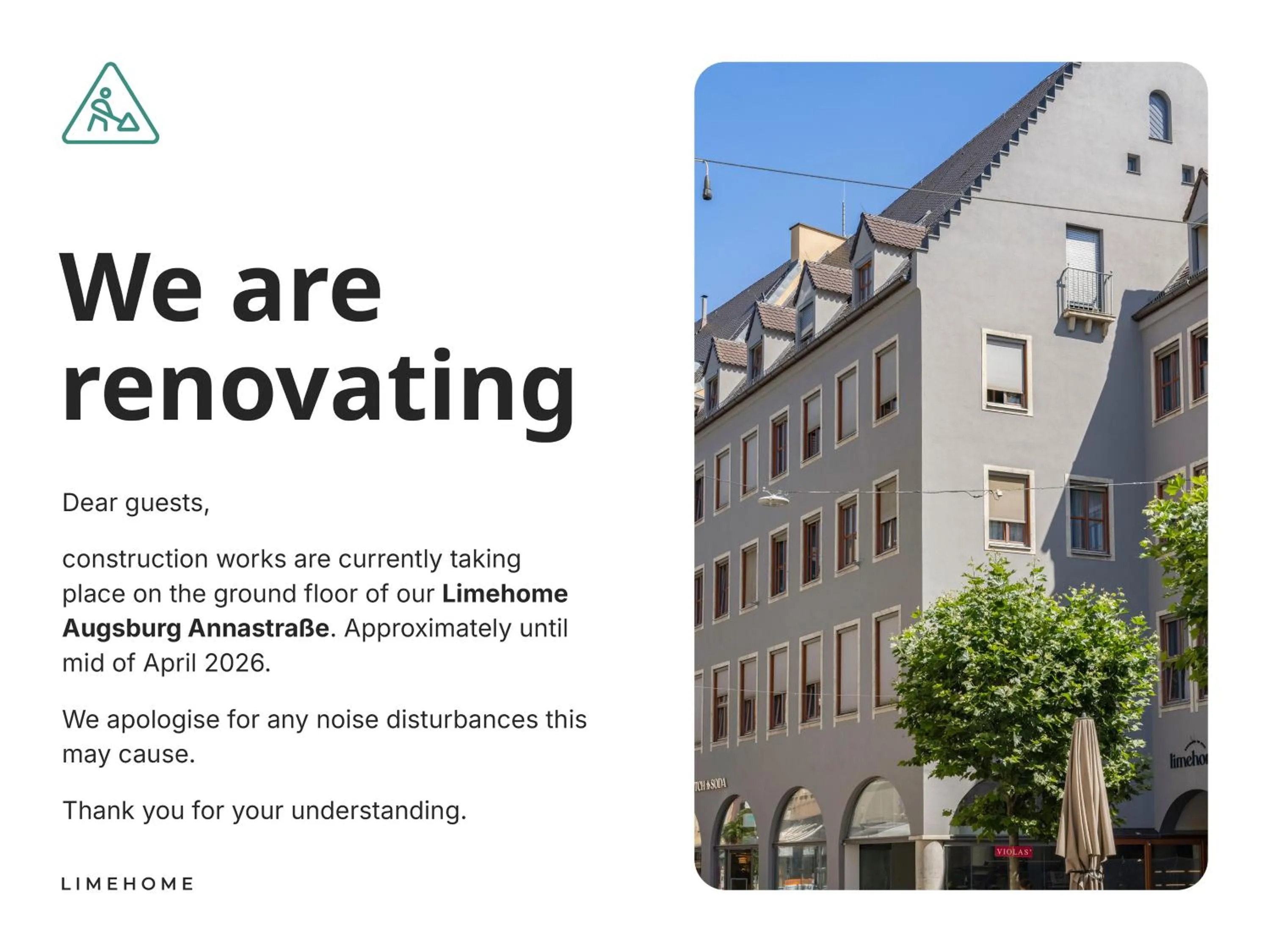 Property building in Limehome Augsburg Annastraße