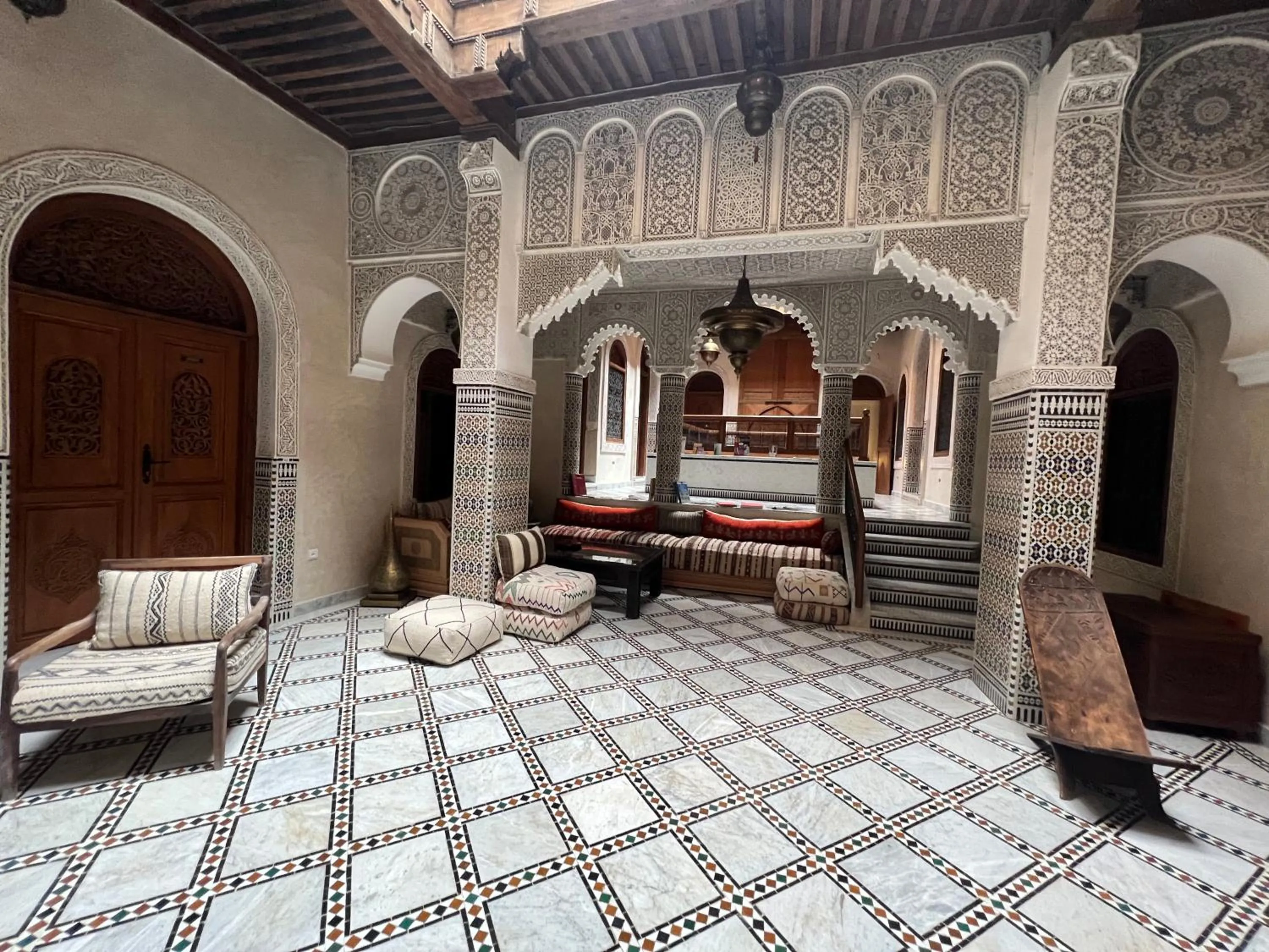 Living room, Bed in Riad le petit ksar