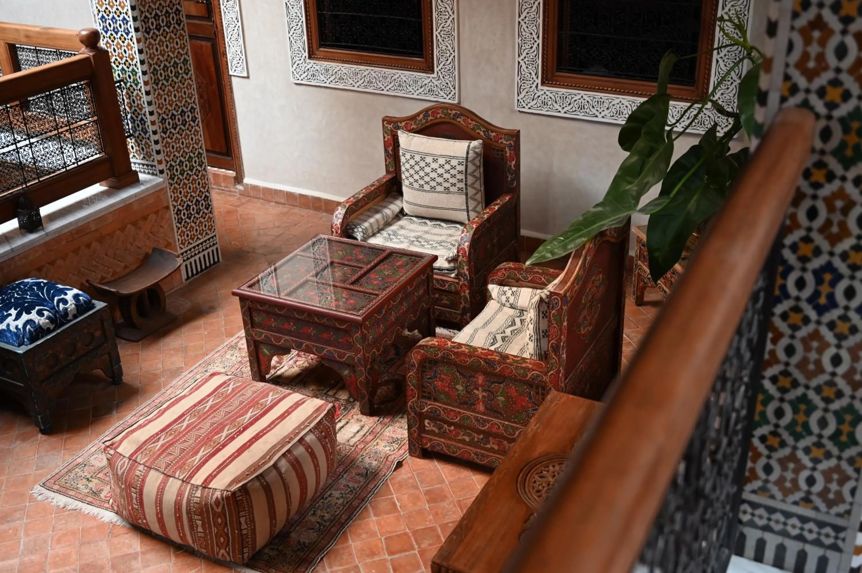 Seating area in Riad le petit ksar