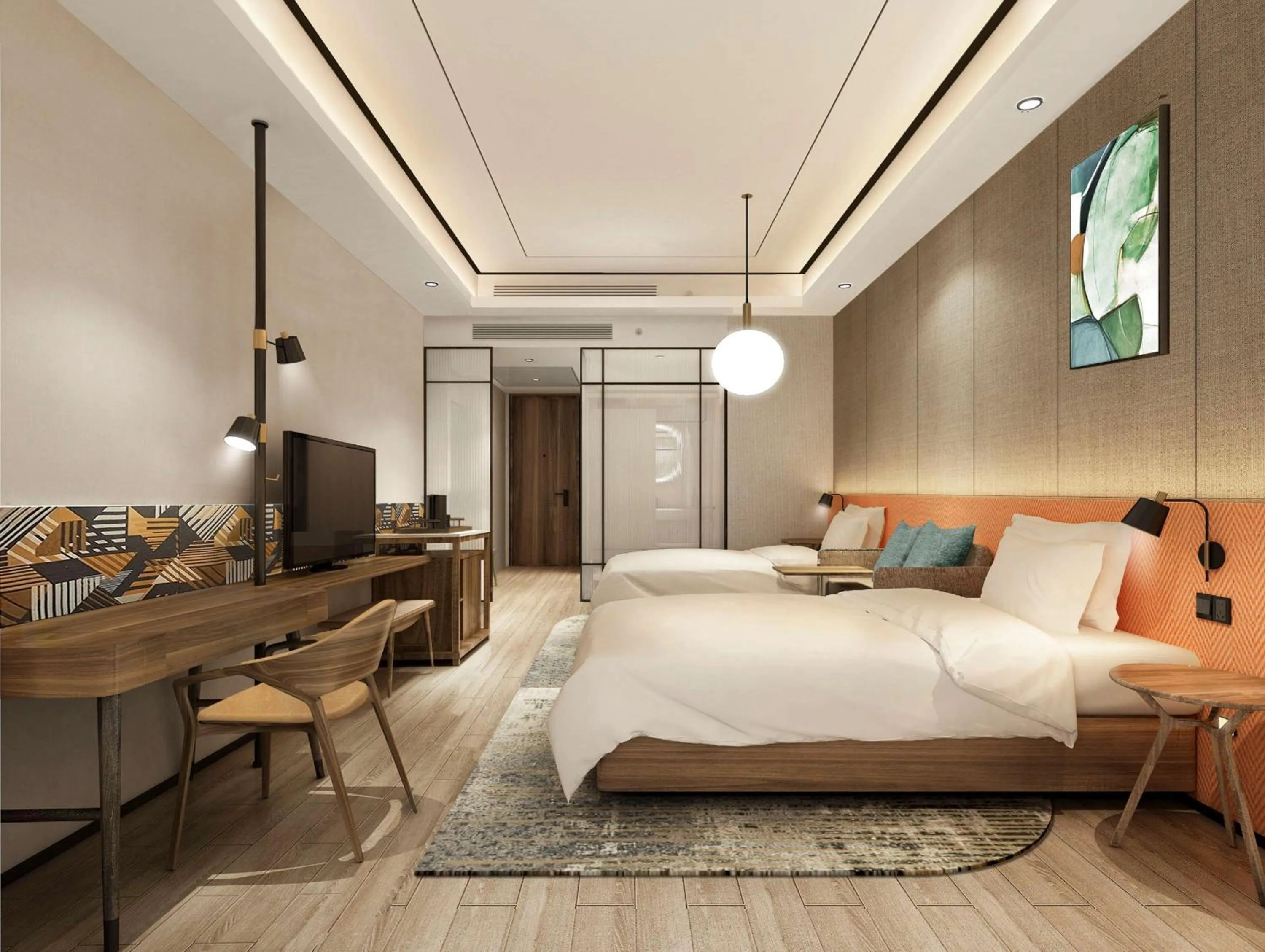 Bedroom, Bed in Hilton Garden Inn Jinzhou Central Street