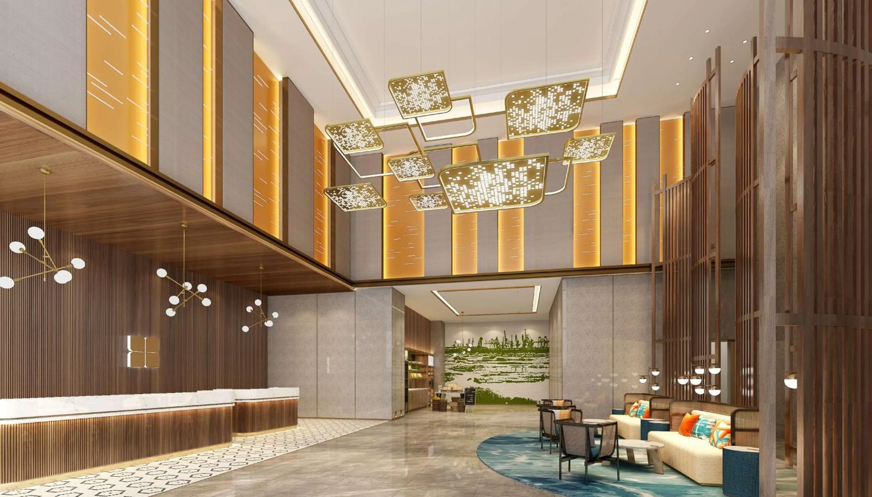 Lobby or reception in Hilton Garden Inn Jinzhou Central Street