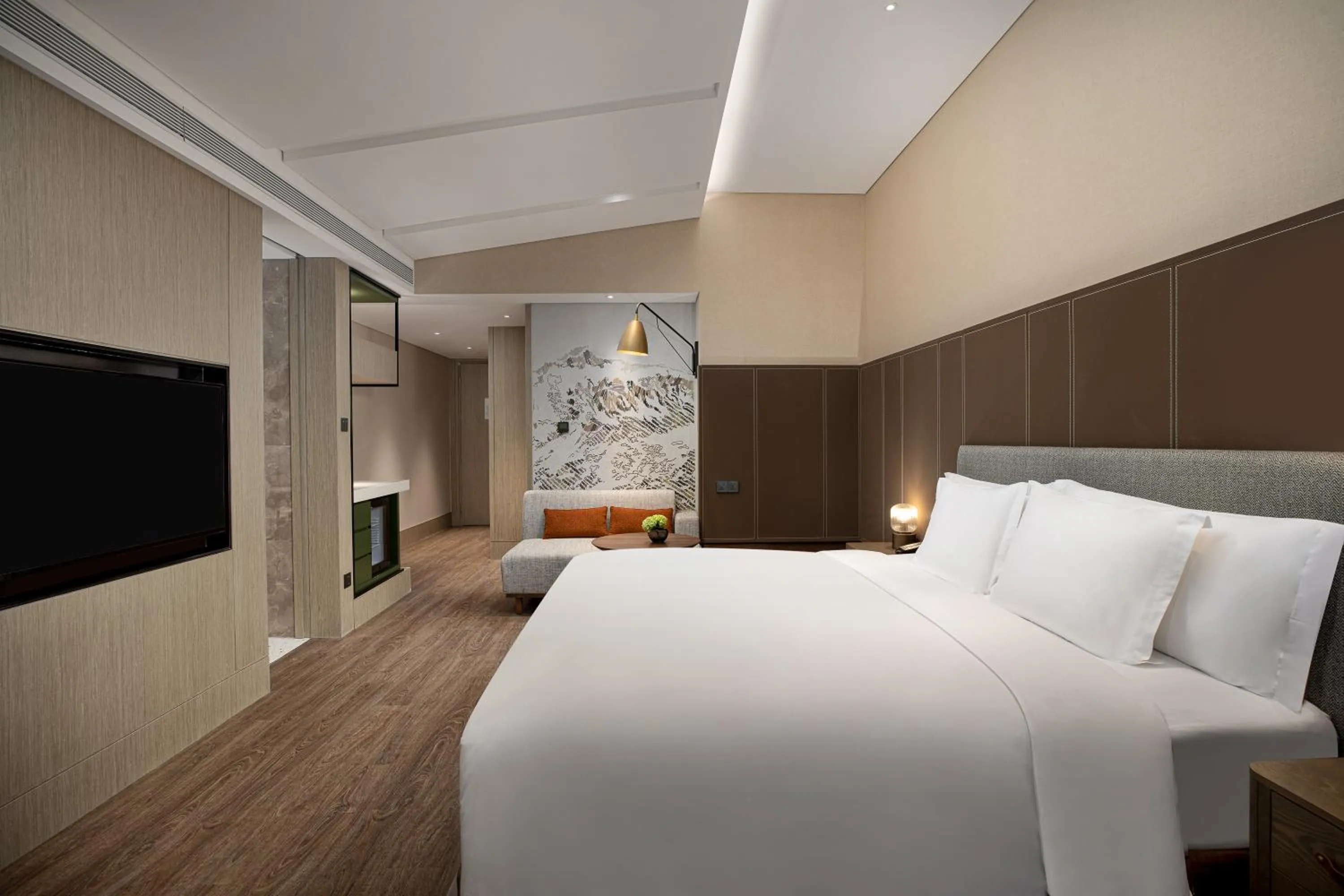 Bed in Crowne Plaza Chongli Resort by IHG