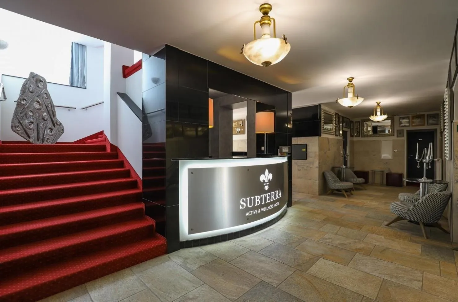 Lobby or reception in Active & Wellness Hotel Subterra