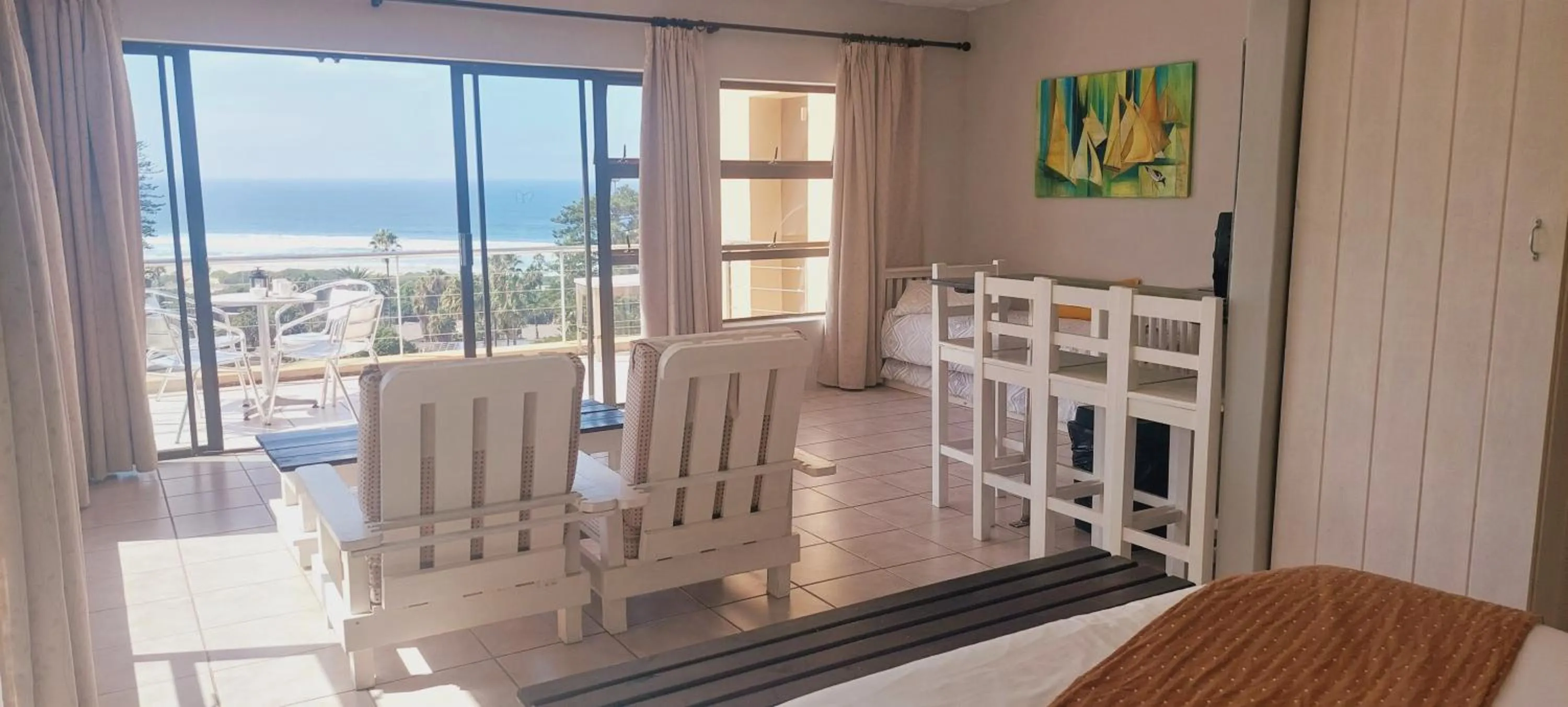 Sea view, Bed in The Tops