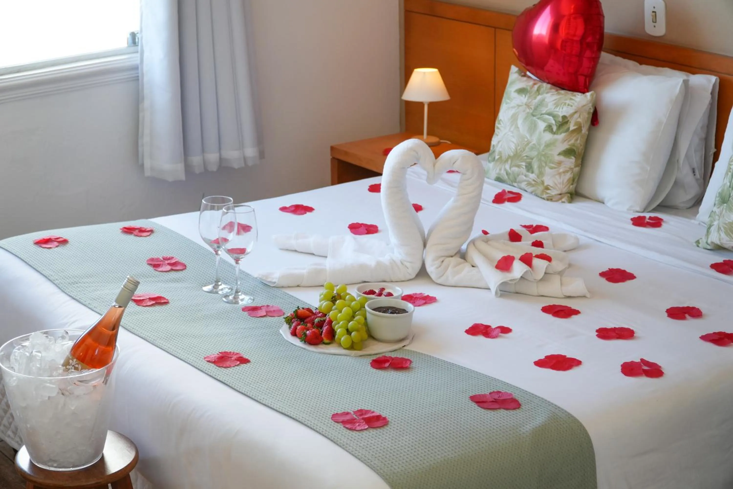 Bed in Pousada Parque das Flores