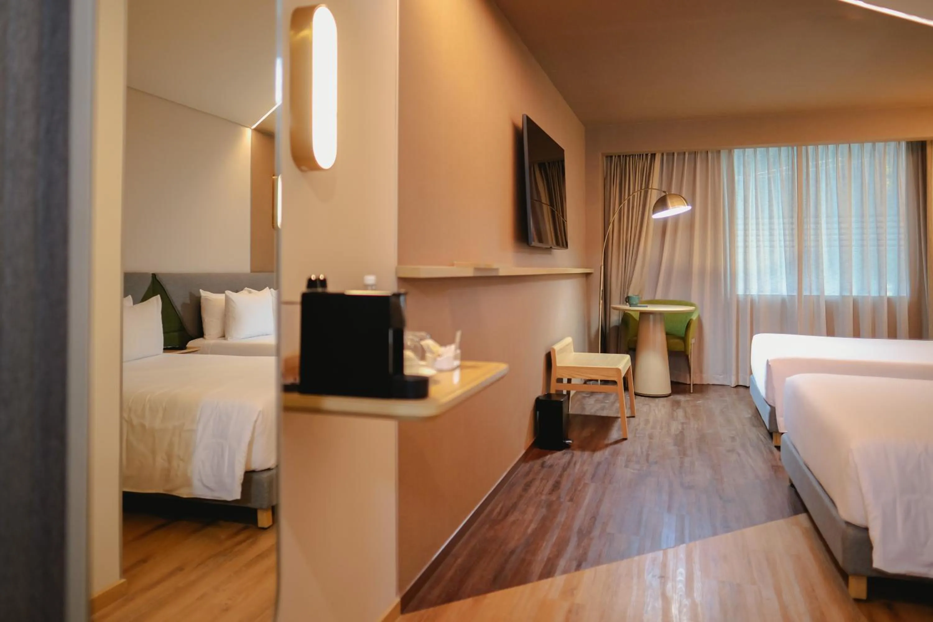 Decorative detail, Bed in Novotel Mexico City Santa Fe