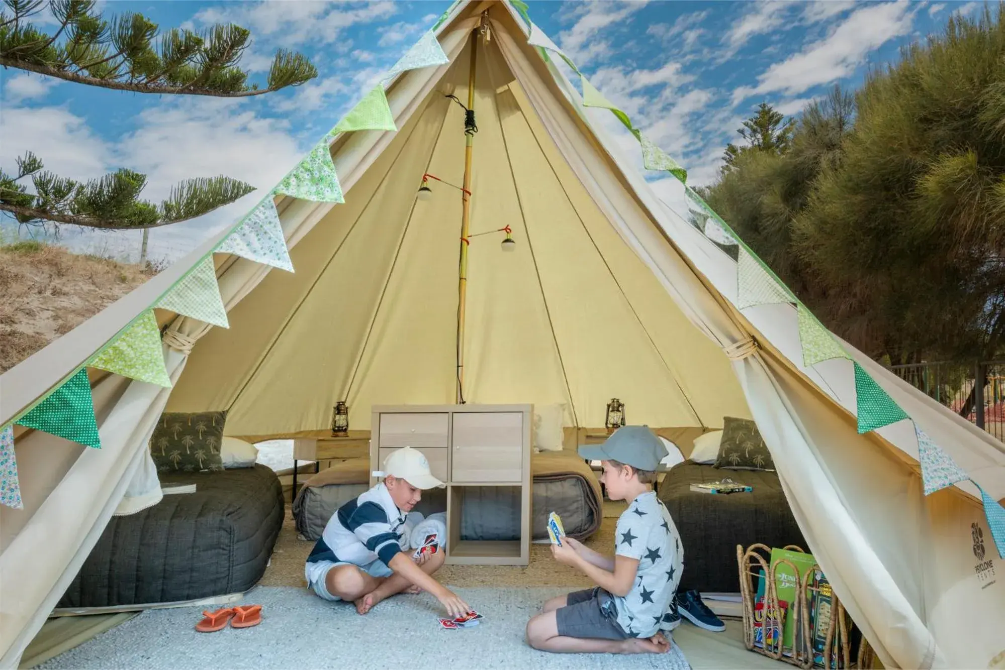 Family Bell Tent with Shared Bathroom in Seafront Holiday Park Kangaroo Island Family Bell Tent with Shared Bathroom in Seafront Holiday Park Kangaroo Island
