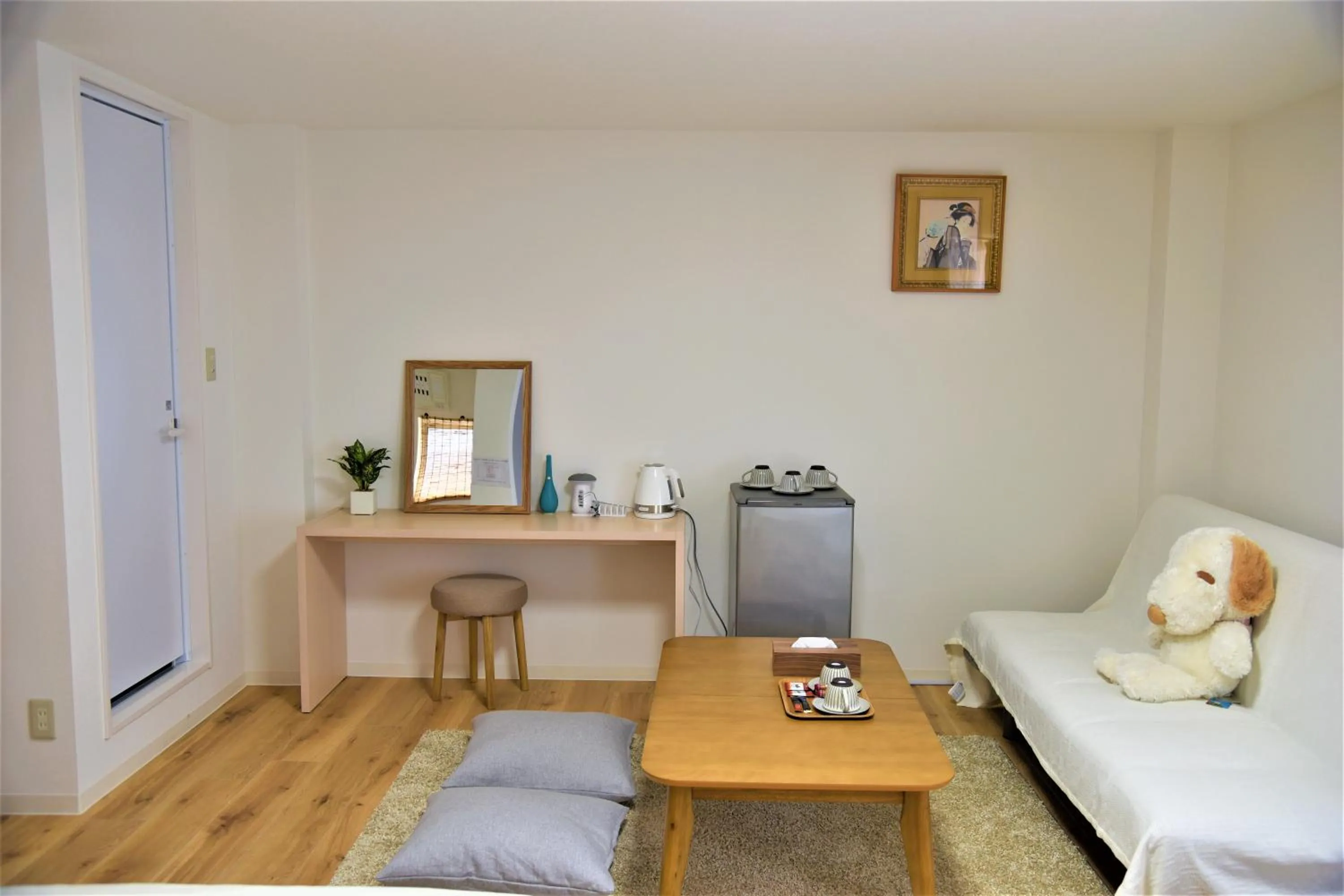 Bed in U-shuku Kyoto Fushimi