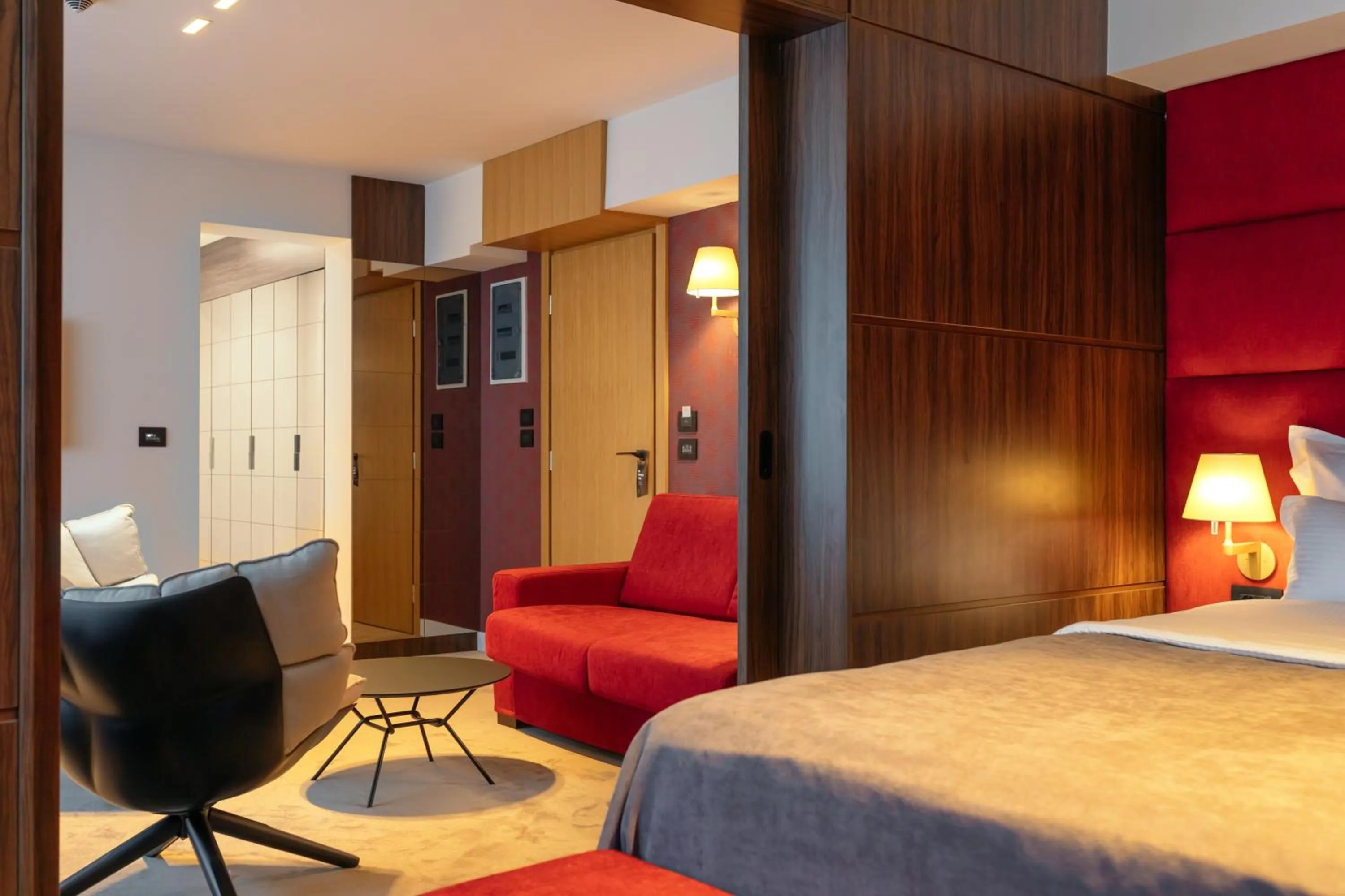 Living room, Bed in HOTEL AGAPE