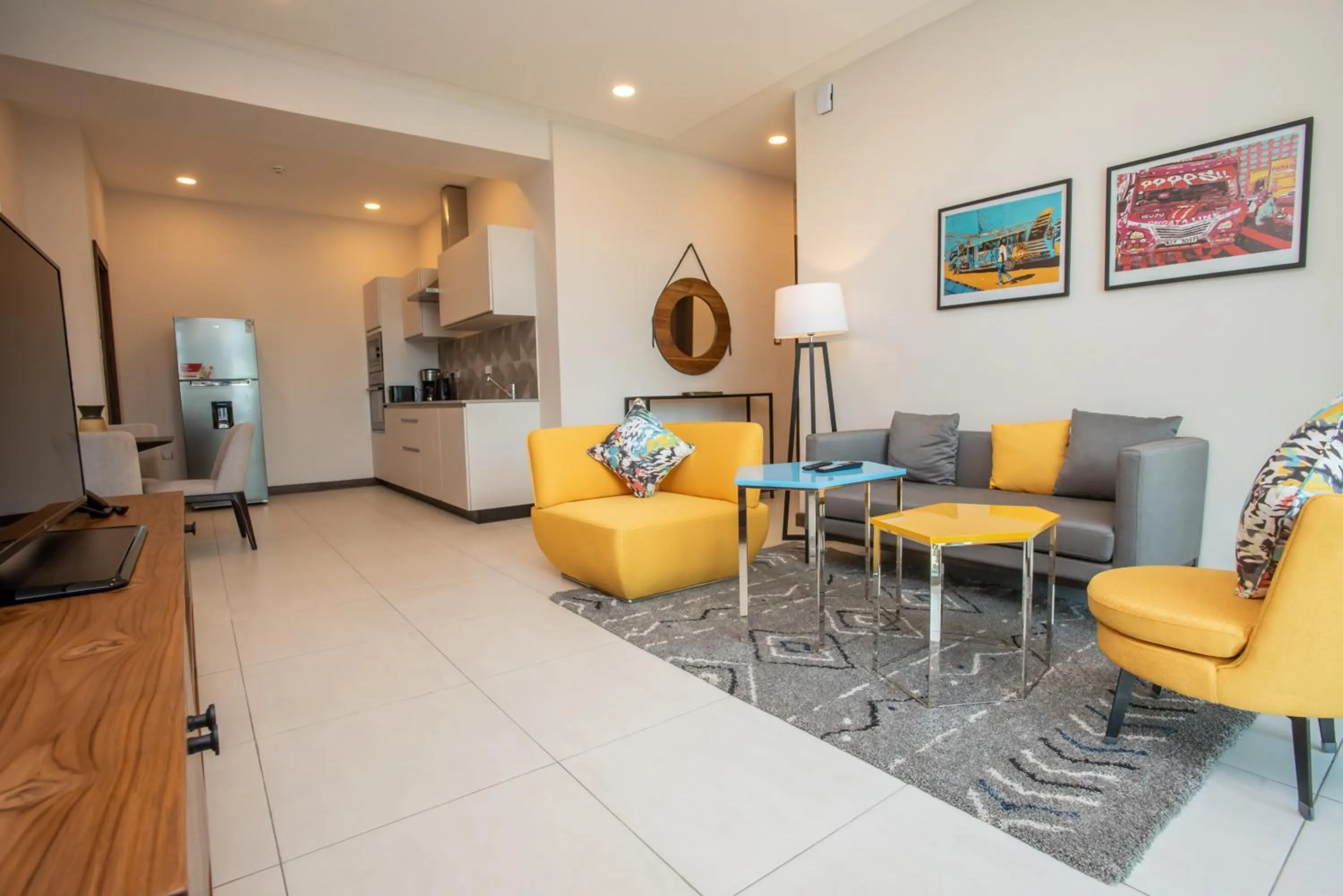 Living room in Skynest Residences by CityBlue, Nairobi Westlands